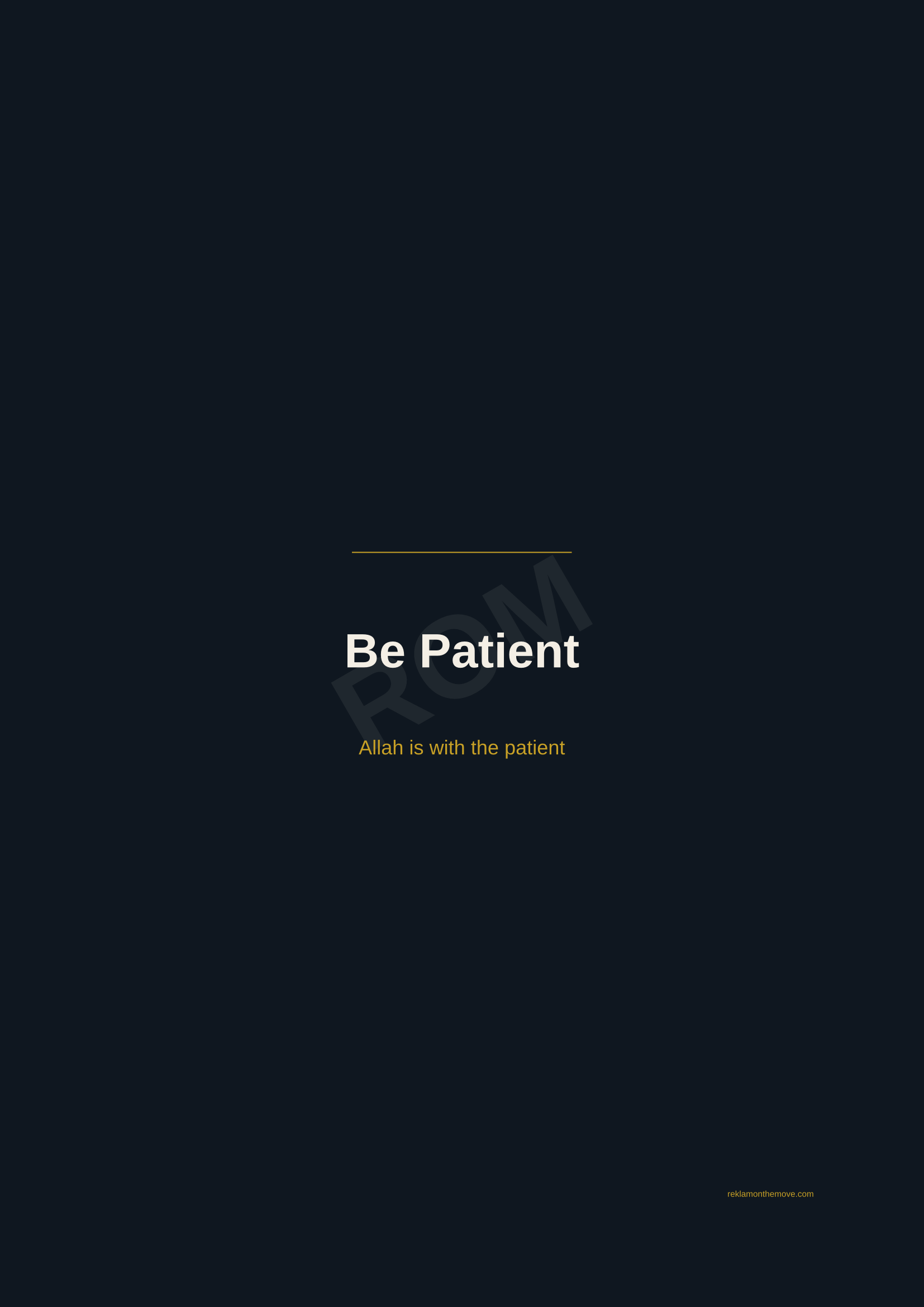 Be Patient · Gece — ROM dijital ürün önizlemesi (filigranlı)