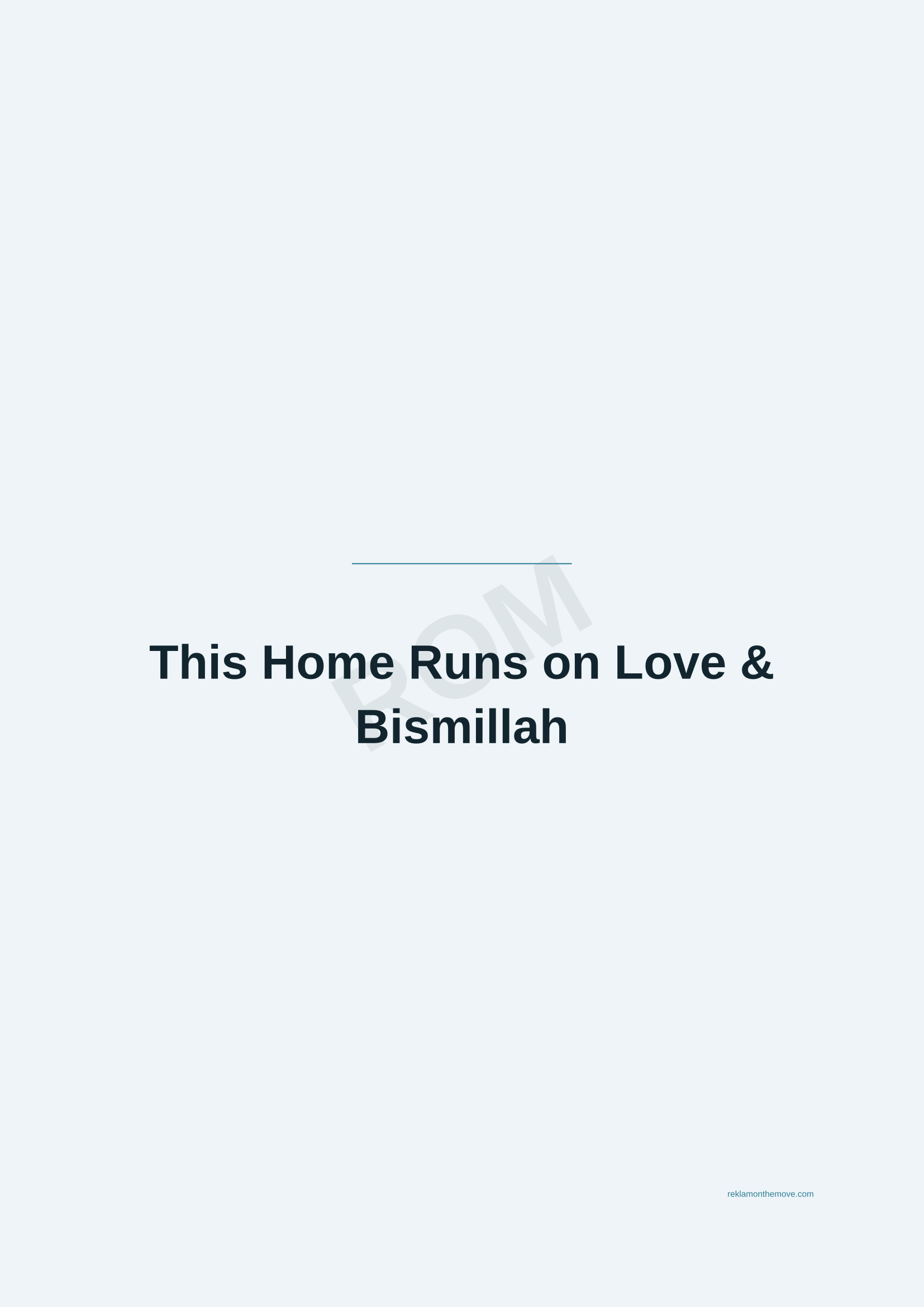 This Home Runs on Love & Bismillah · Okyanus — ROM dijital ürün önizlemesi (filigranlı)