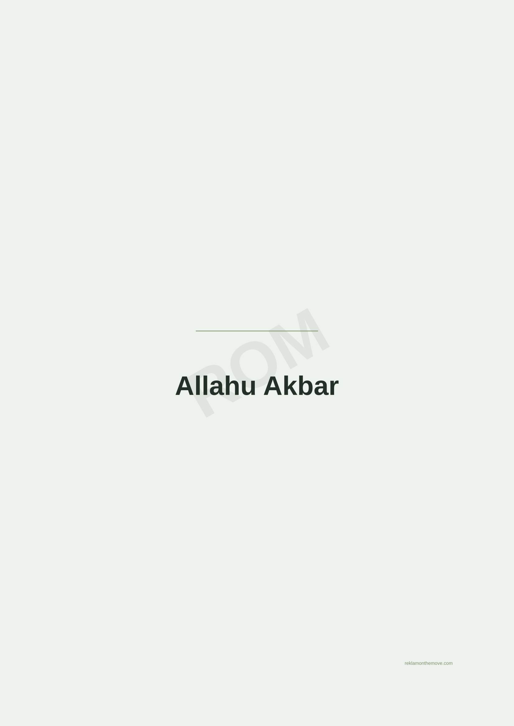 Allahu Akbar · Adaçayı — ROM dijital ürün önizlemesi (filigranlı)