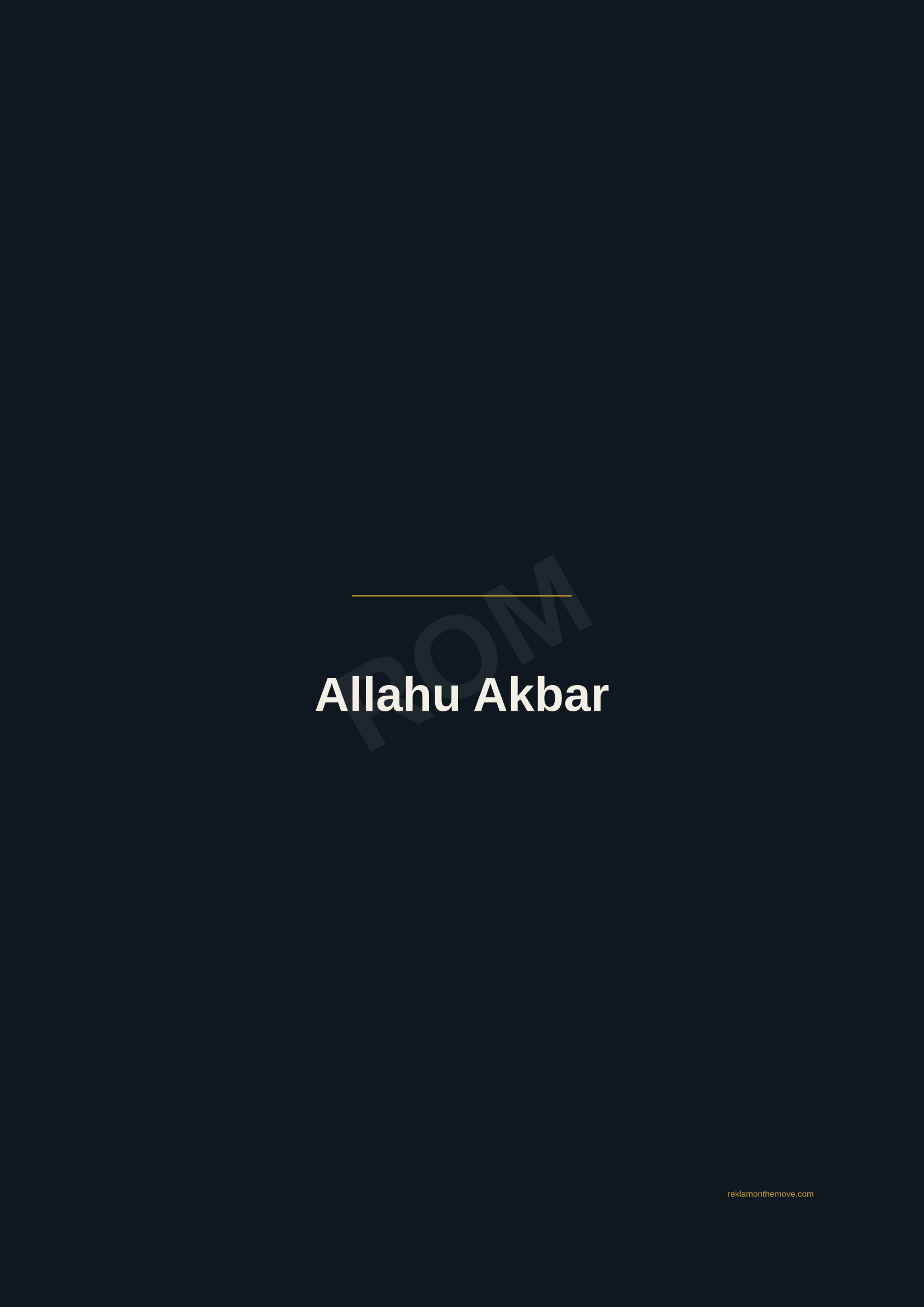 Allahu Akbar · Gece — ROM dijital ürün önizlemesi (filigranlı)