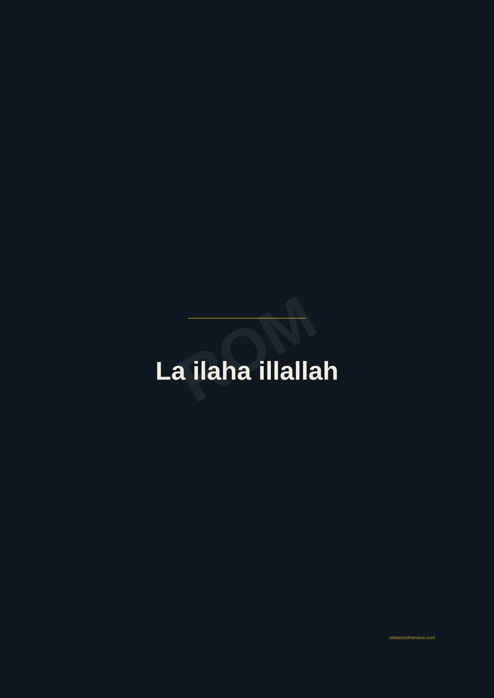 La ilaha illallah · Gece — ROM dijital ürün önizlemesi (filigranlı)