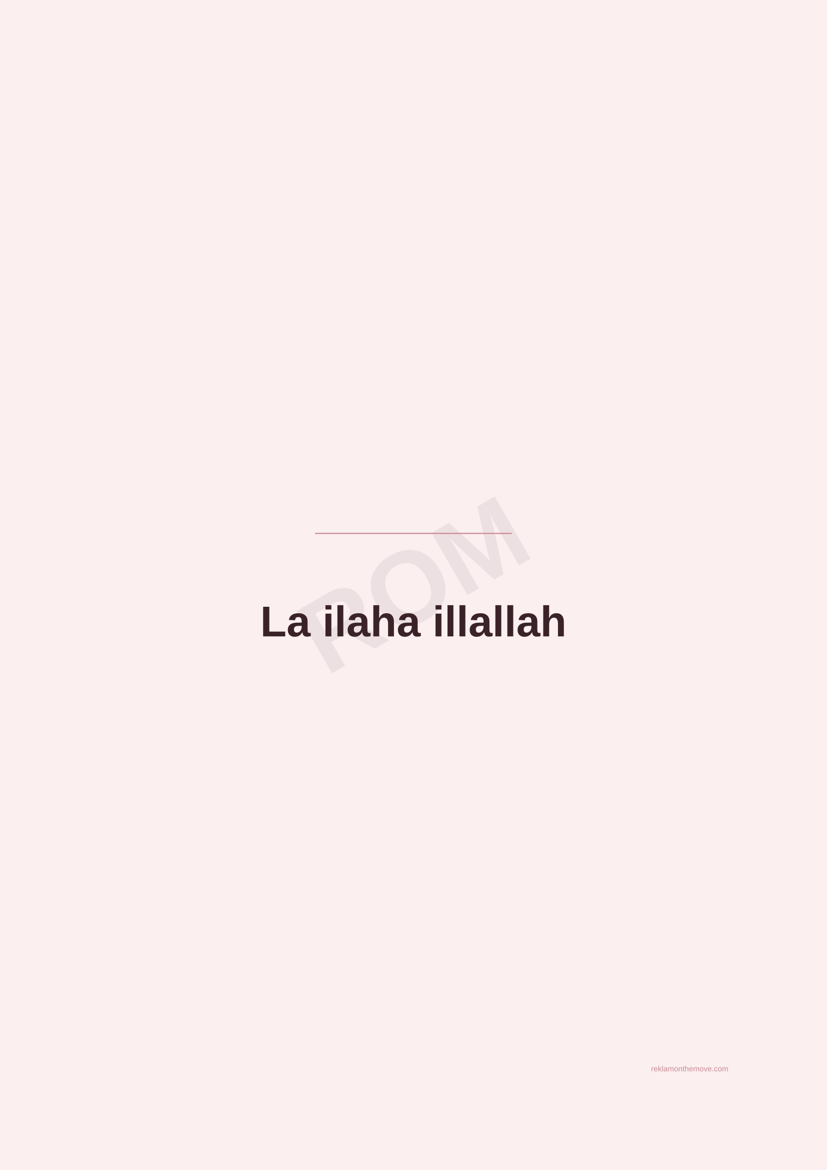La ilaha illallah · Gül — ROM dijital ürün önizlemesi (filigranlı)
