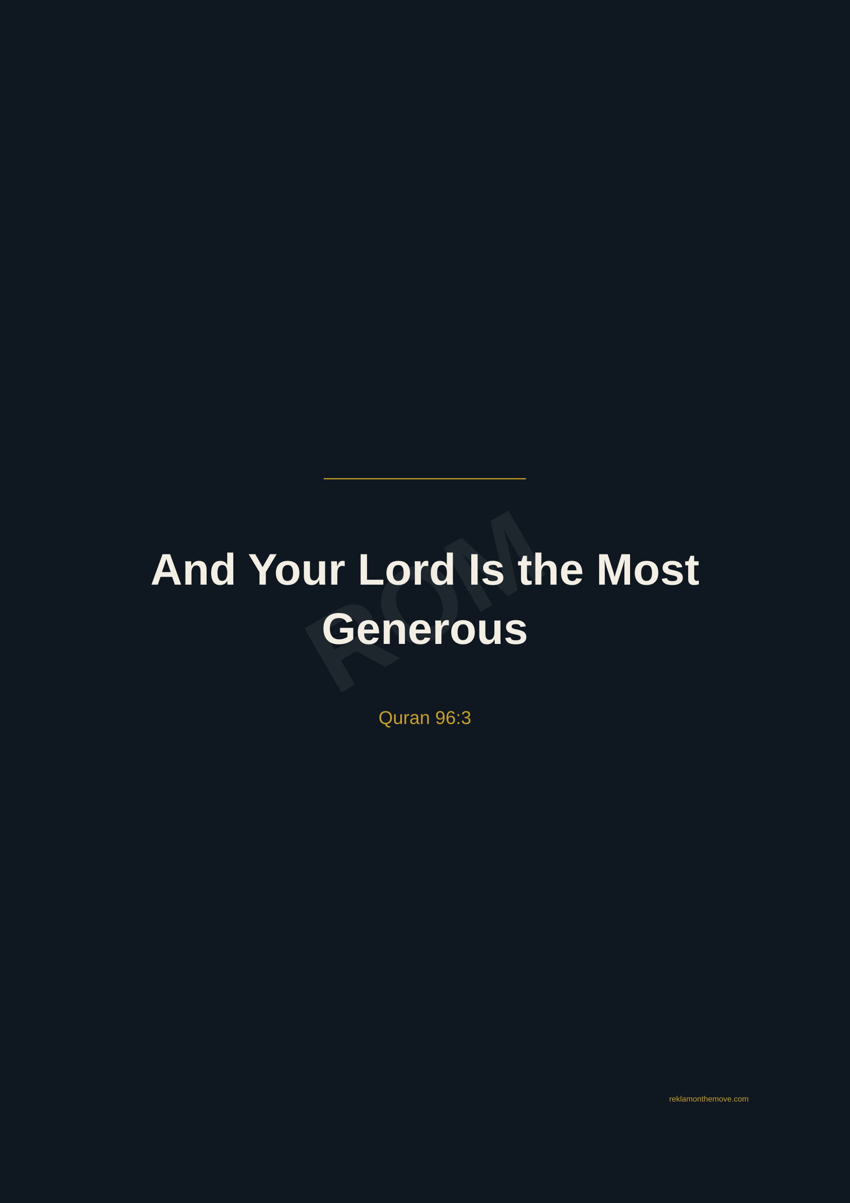 And Your Lord Is the Most Generous · Gece — ROM dijital ürün önizlemesi (filigranlı)