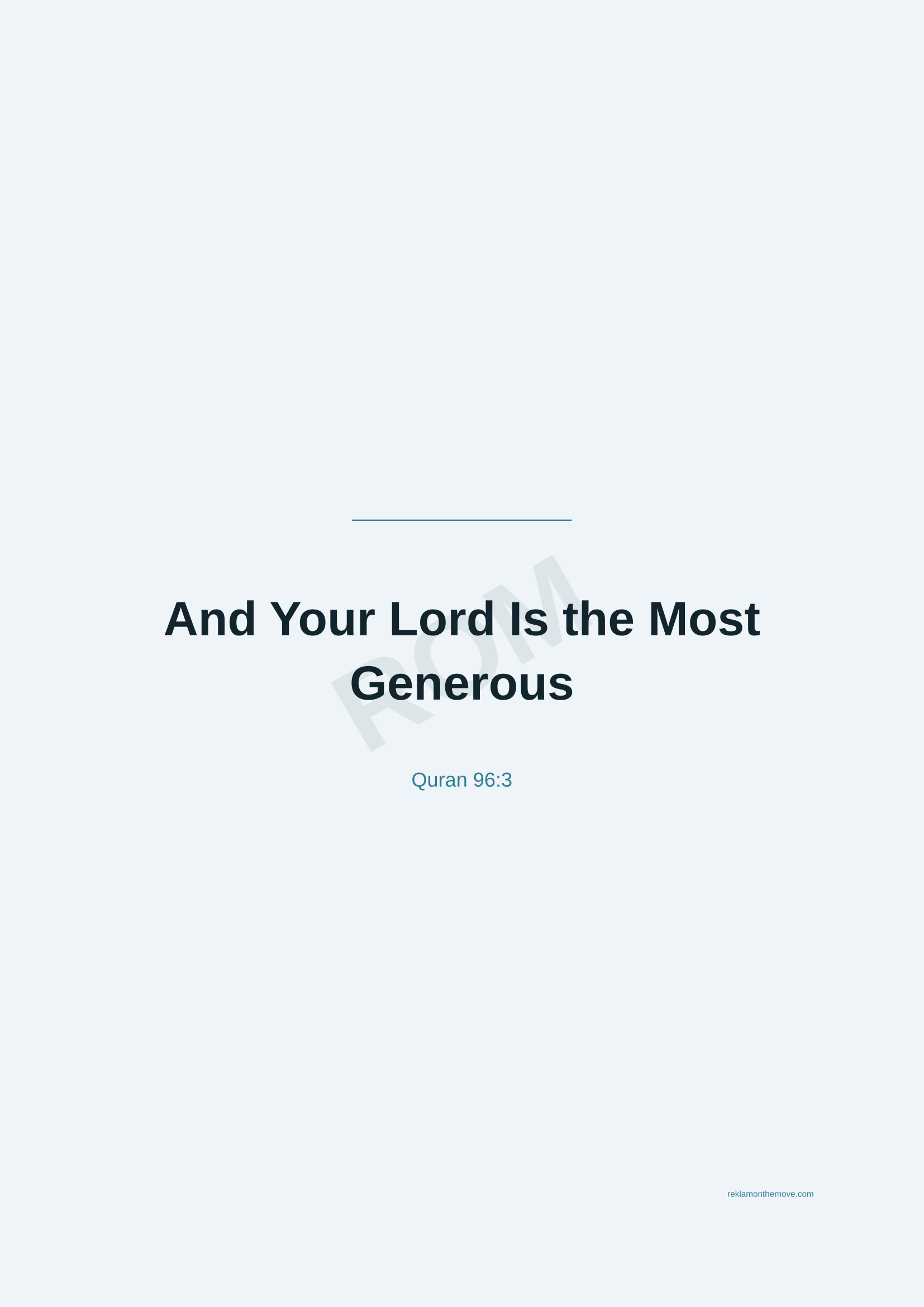 And Your Lord Is the Most Generous · Okyanus — ROM dijital ürün önizlemesi (filigranlı)