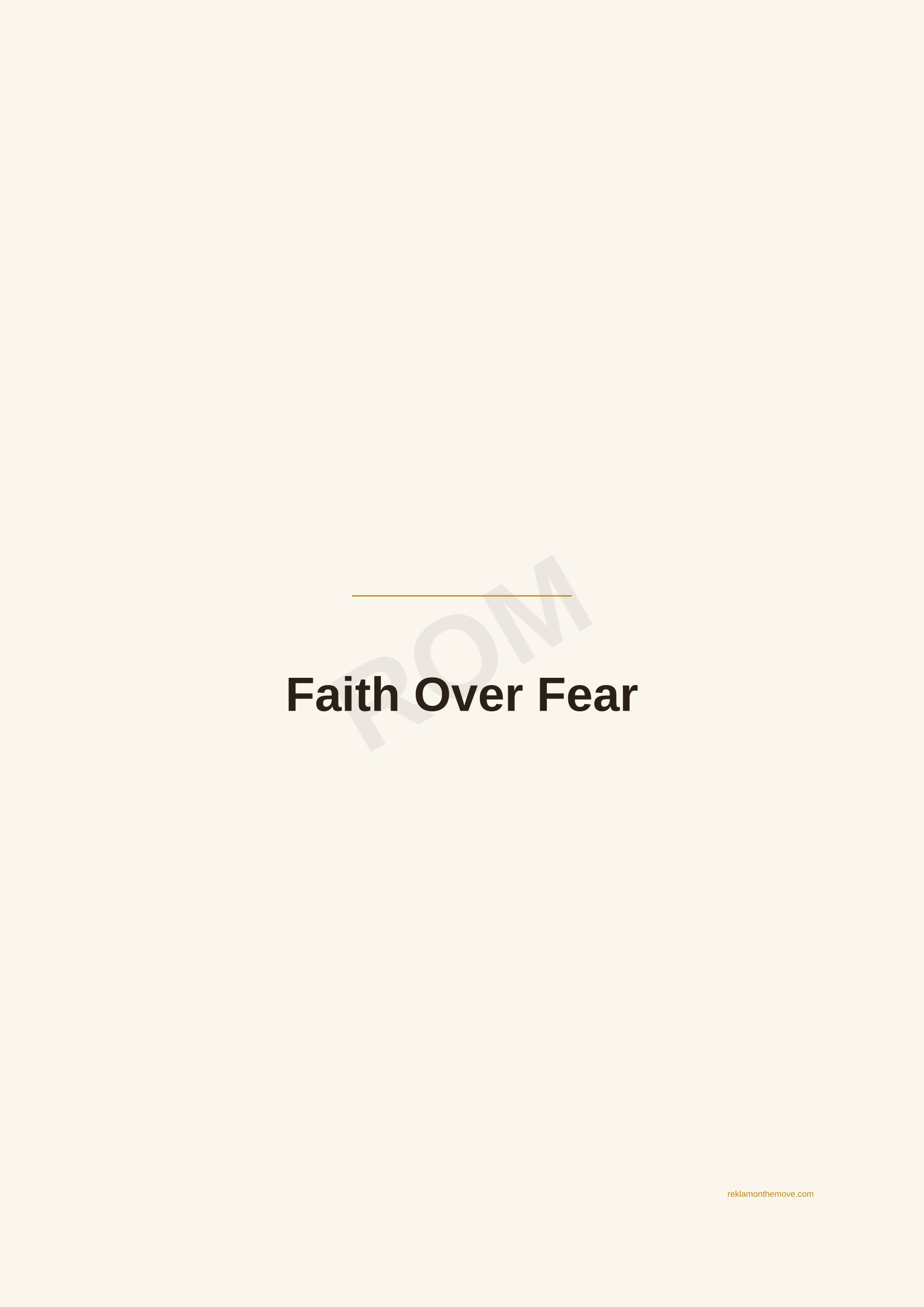 Faith Over Fear · Espresso — ROM dijital ürün önizlemesi (filigranlı)