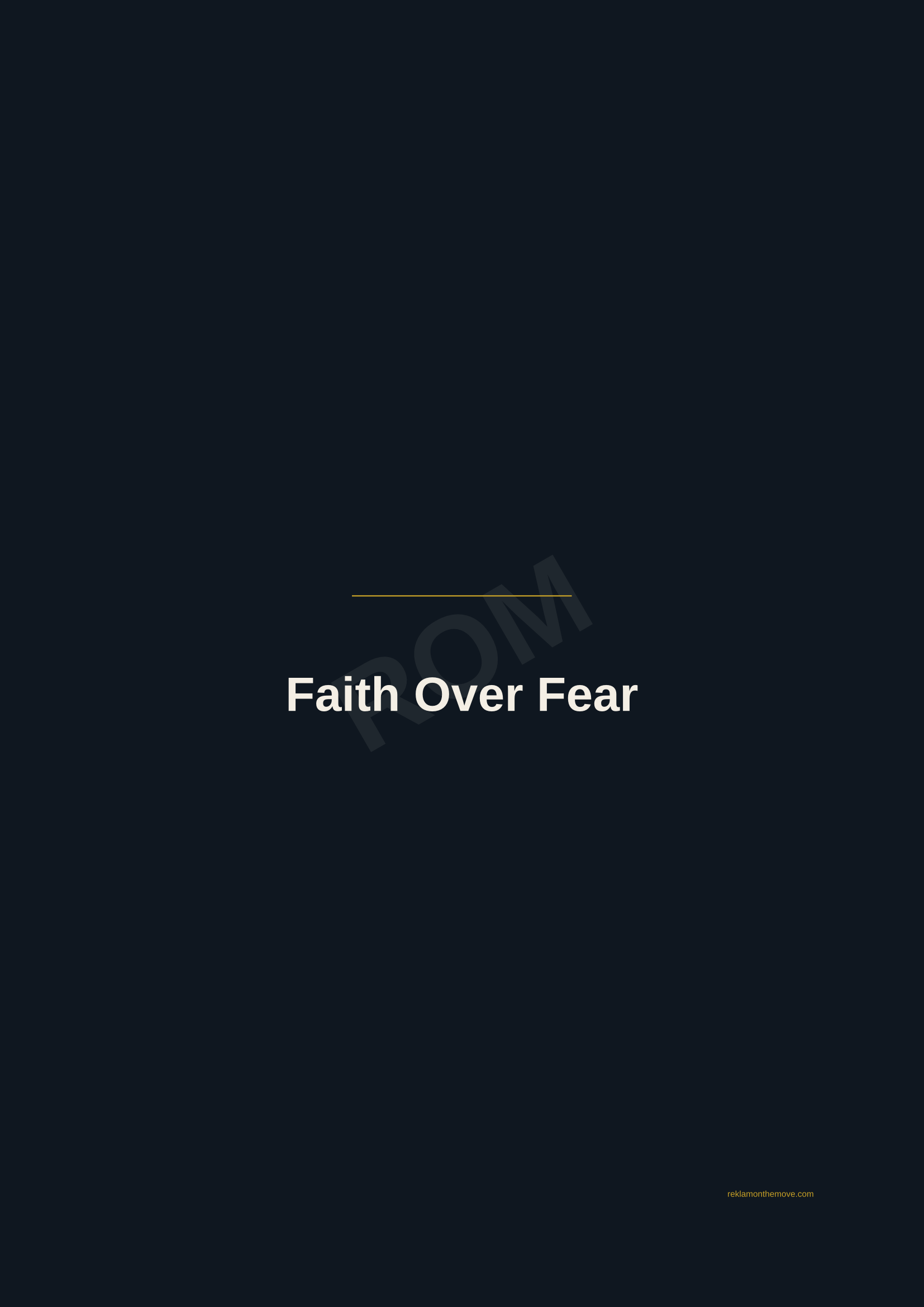 Faith Over Fear · Gece — ROM dijital ürün önizlemesi (filigranlı)