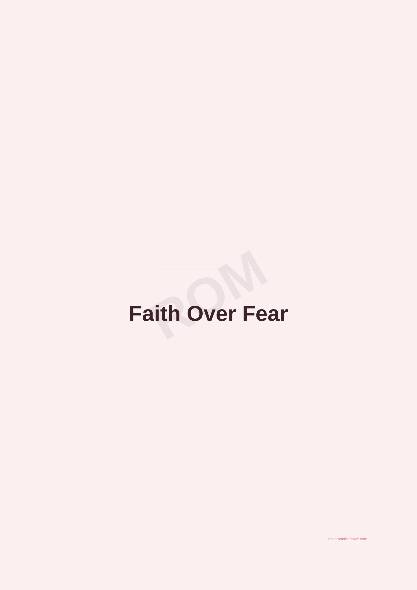 Faith Over Fear · Gül — ROM dijital ürün önizlemesi (filigranlı)