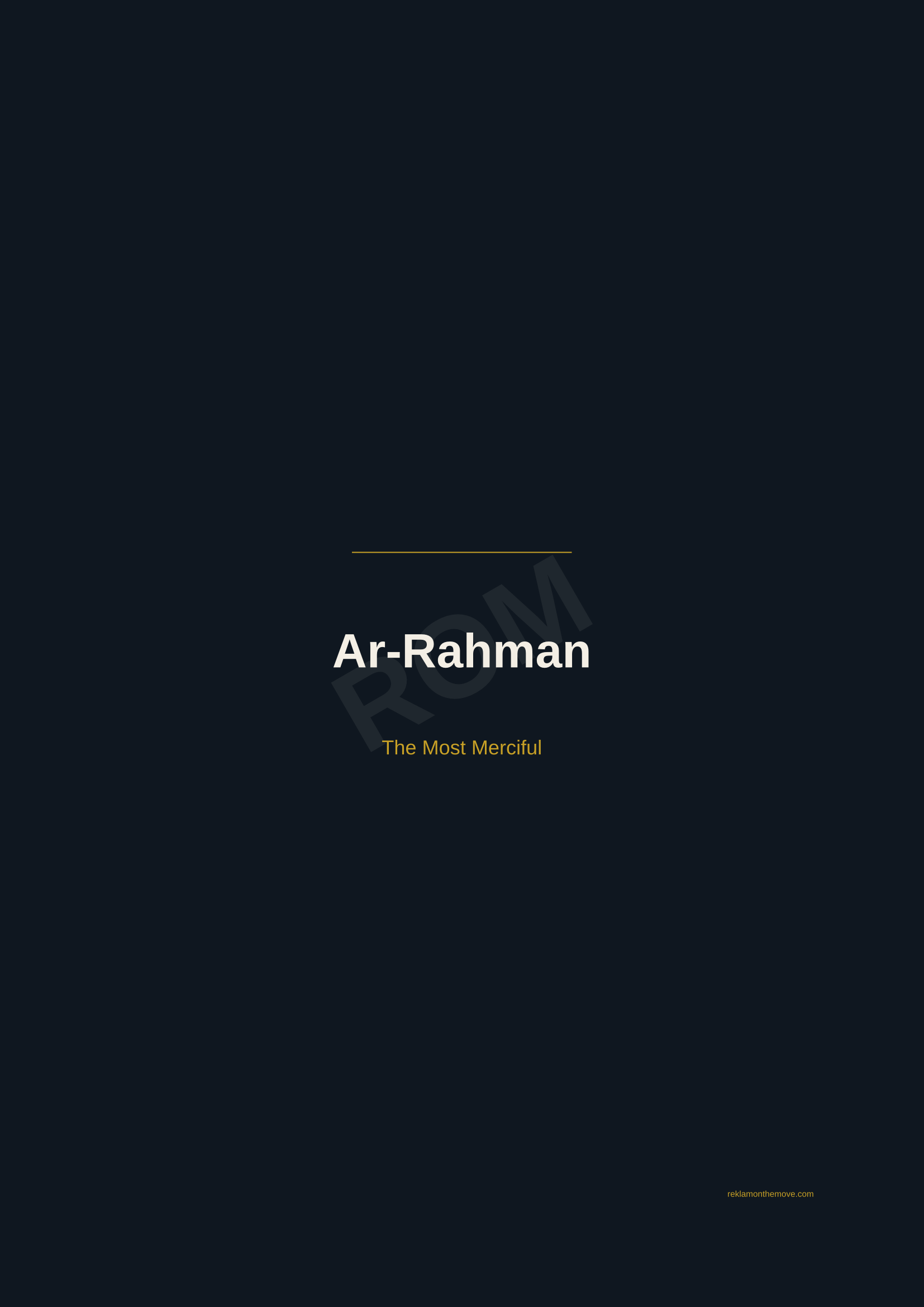 Ar-Rahman · Gece — ROM dijital ürün önizlemesi (filigranlı)