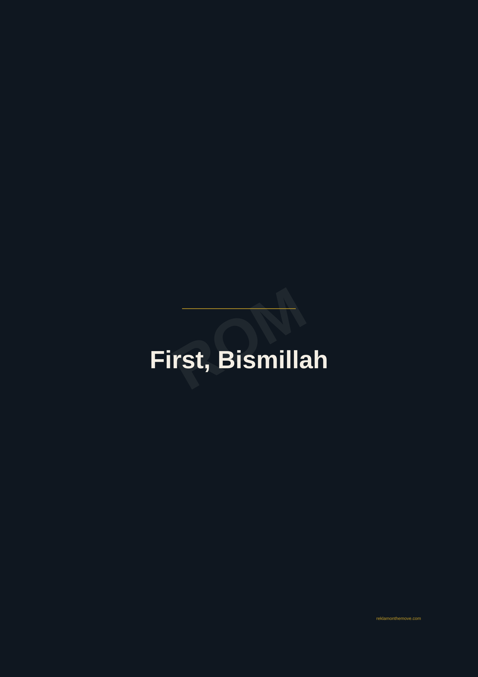 First, Bismillah · Gece — ROM dijital ürün önizlemesi (filigranlı)