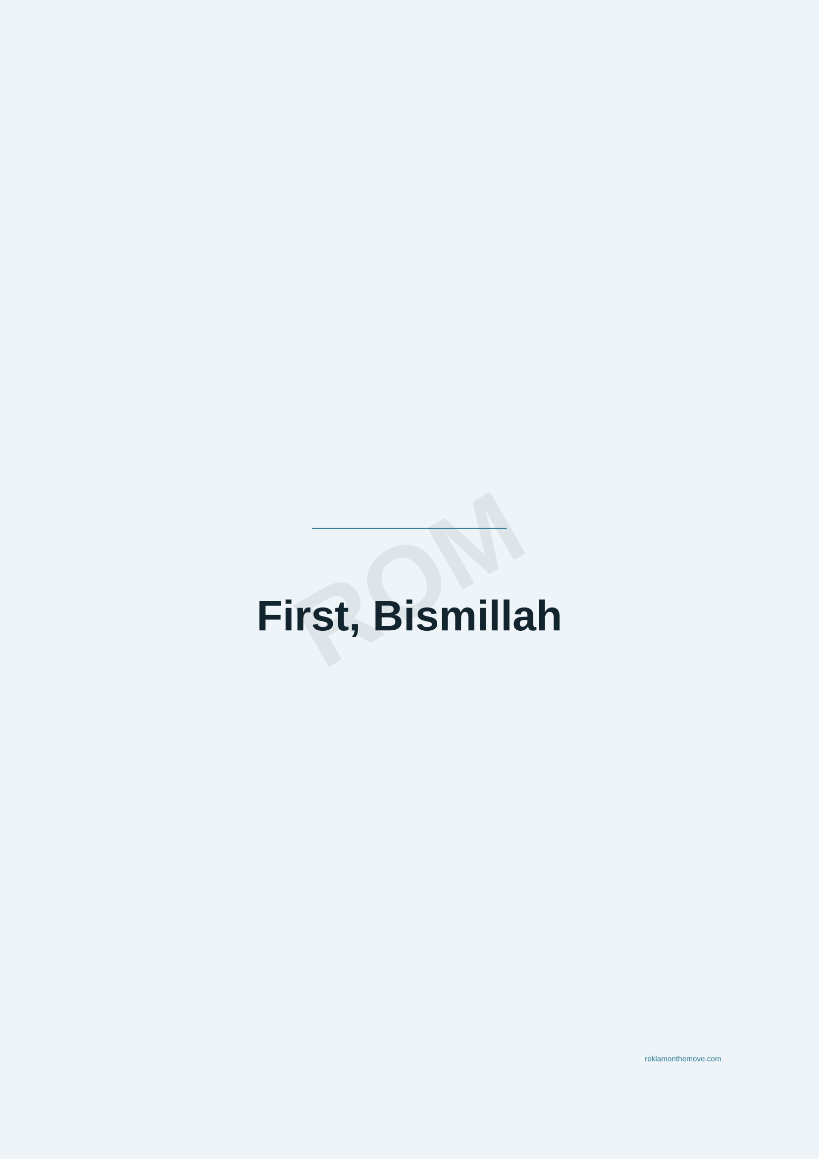 First, Bismillah · Okyanus — ROM dijital ürün önizlemesi (filigranlı)