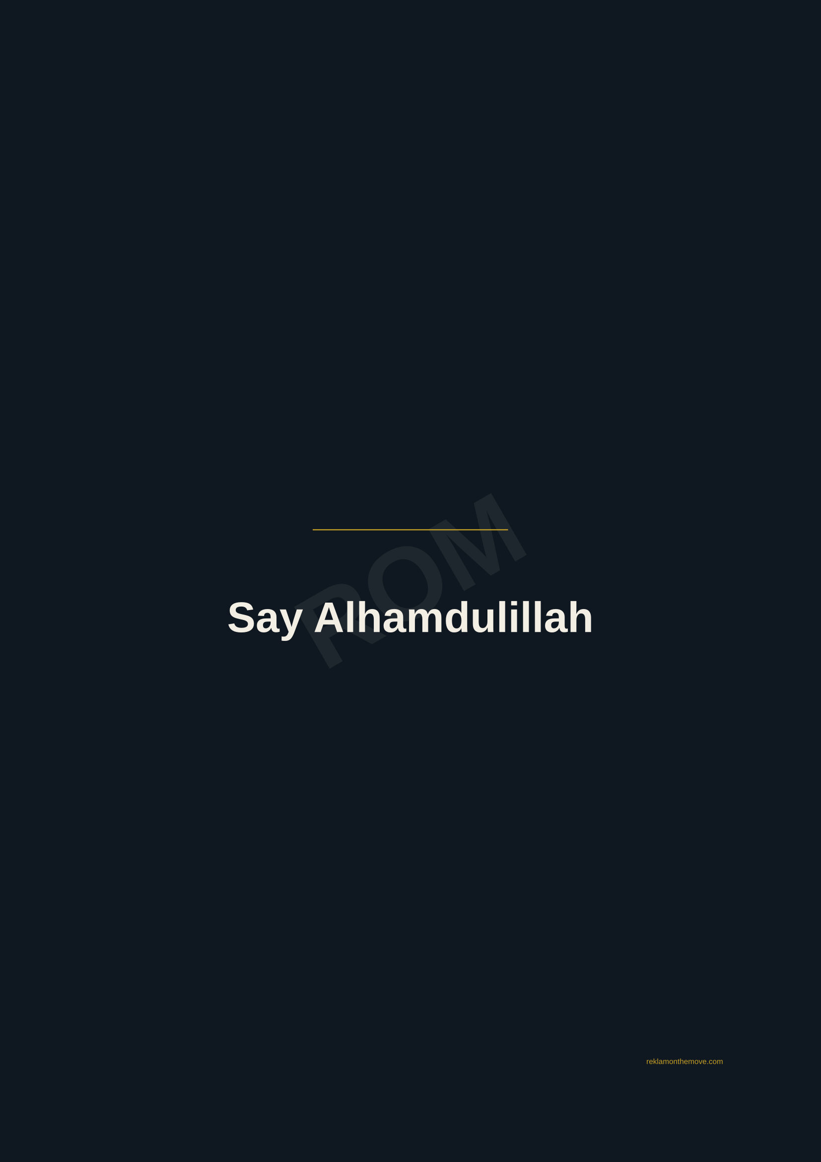 Say Alhamdulillah · Gece — ROM dijital ürün önizlemesi (filigranlı)