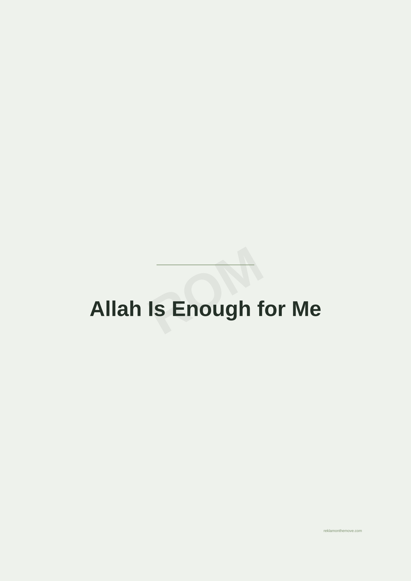 Allah Is Enough for Me · Adaçayı — ROM dijital ürün önizlemesi (filigranlı)