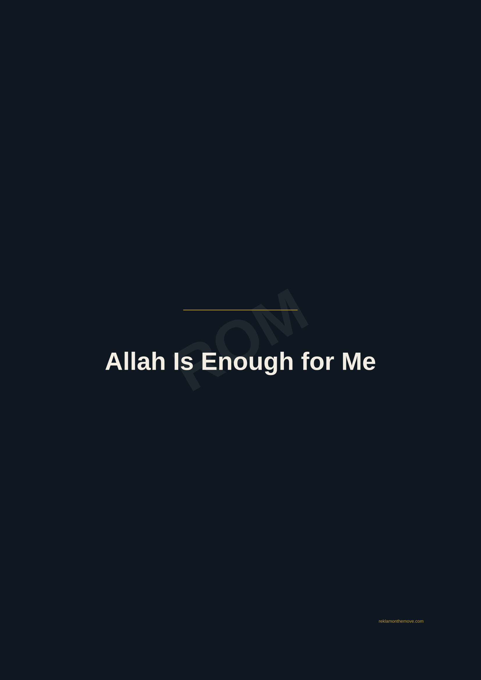 Allah Is Enough for Me · Gece — ROM dijital ürün önizlemesi (filigranlı)