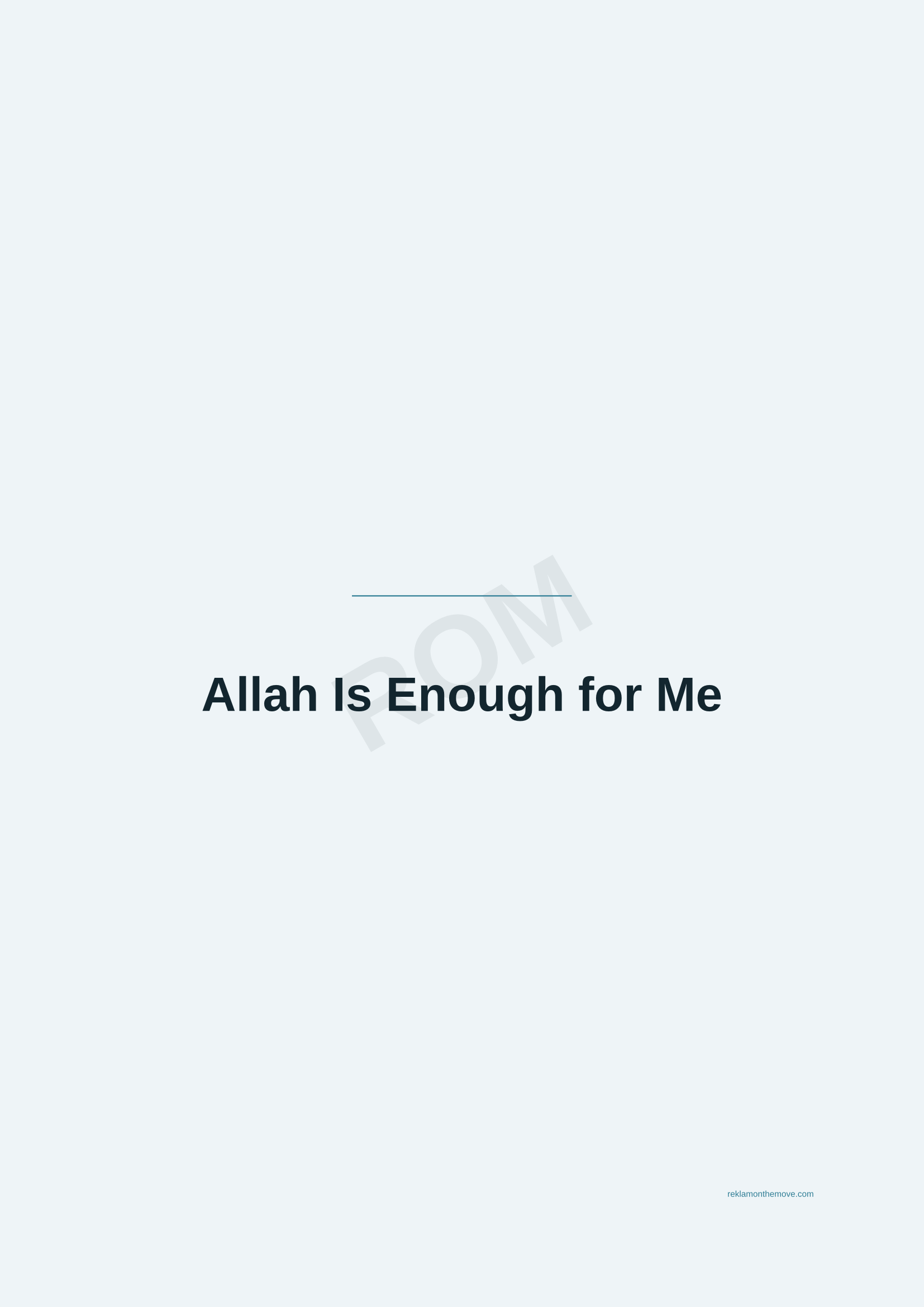 Allah Is Enough for Me · Okyanus — ROM dijital ürün önizlemesi (filigranlı)