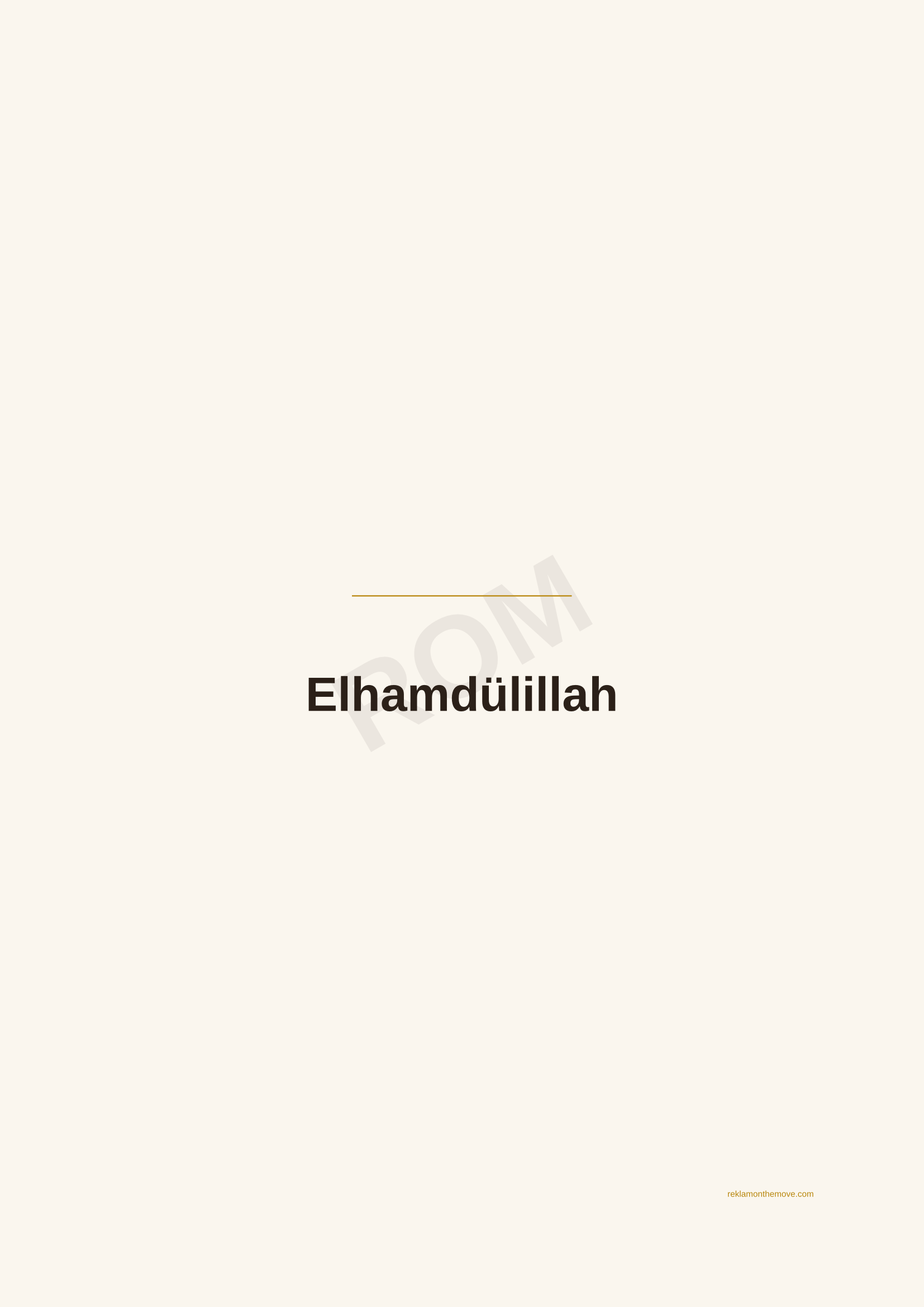 Elhamdülillah · Espresso — ROM dijital ürün önizlemesi (filigranlı)