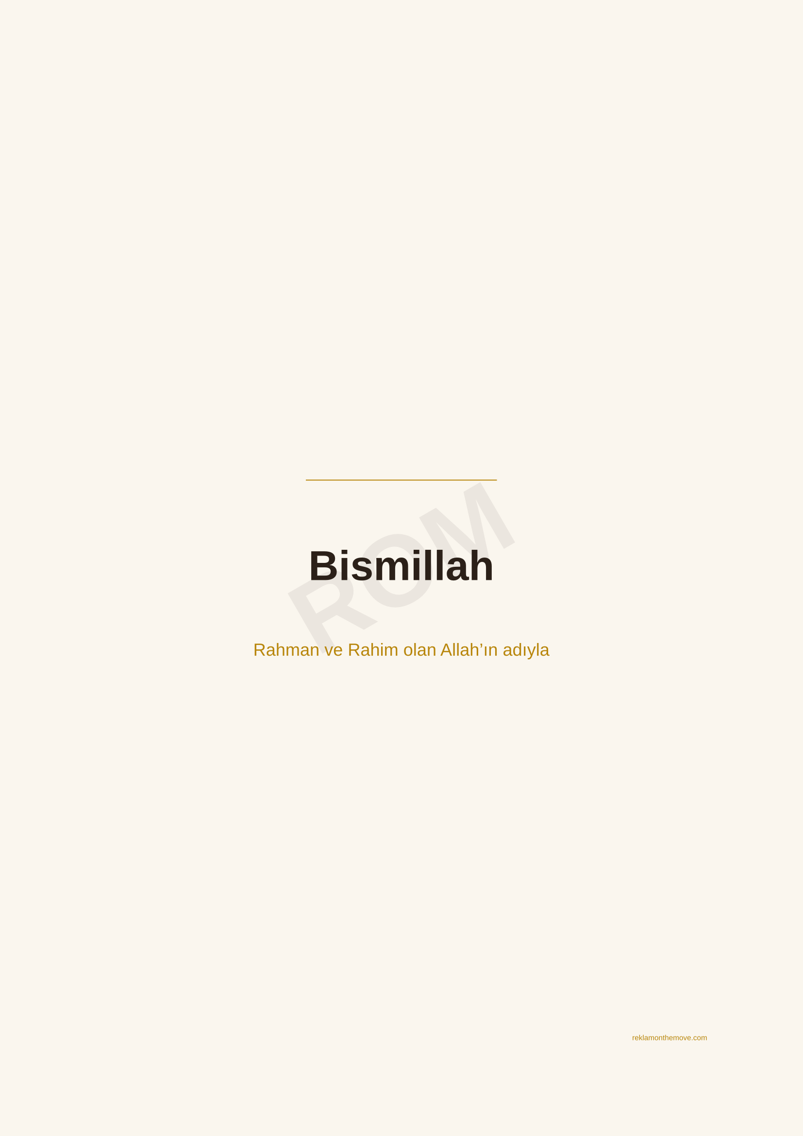 Bismillah · Espresso — ROM dijital ürün önizlemesi (filigranlı)