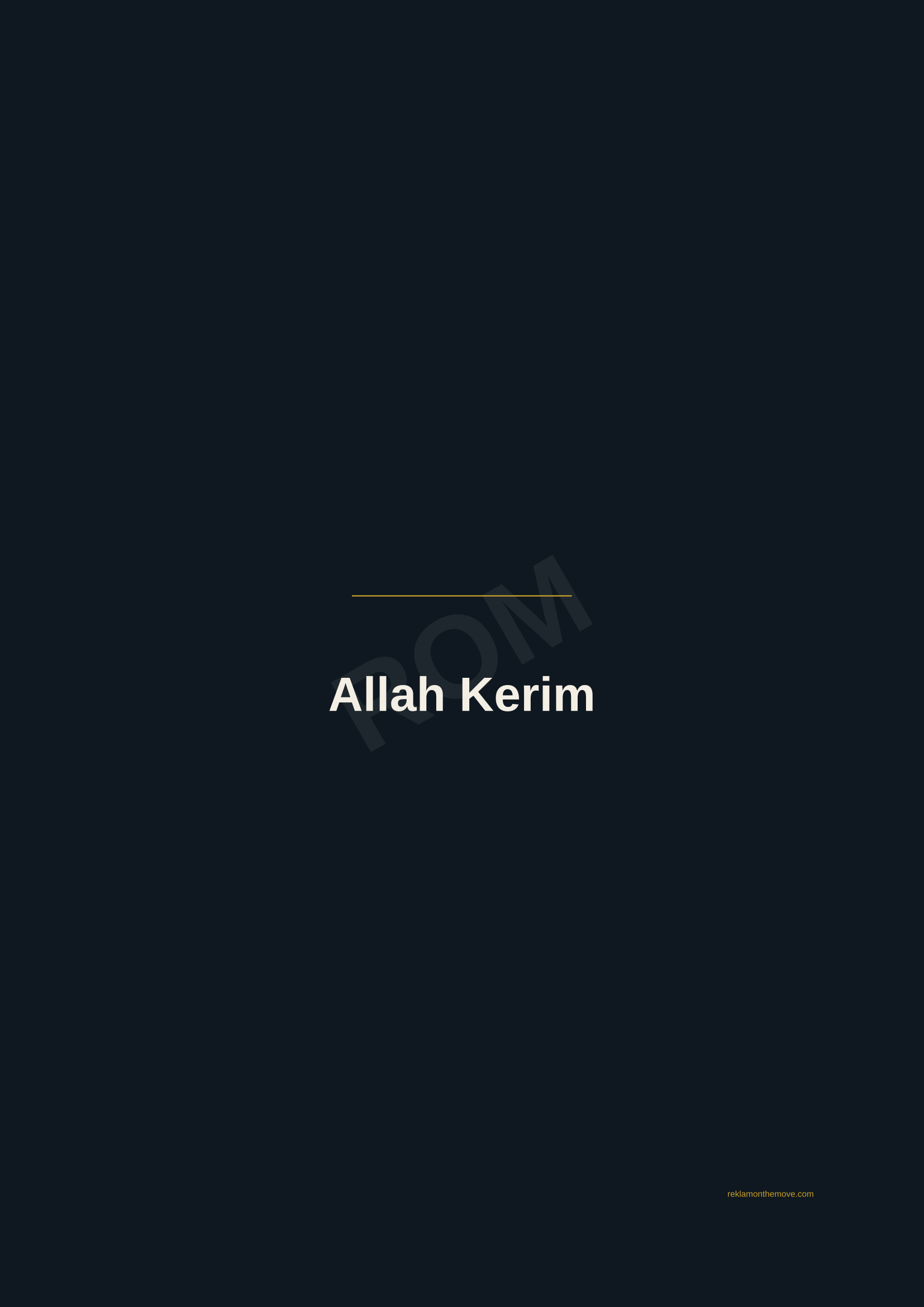Allah Kerim · Gece — ROM dijital ürün önizlemesi (filigranlı)
