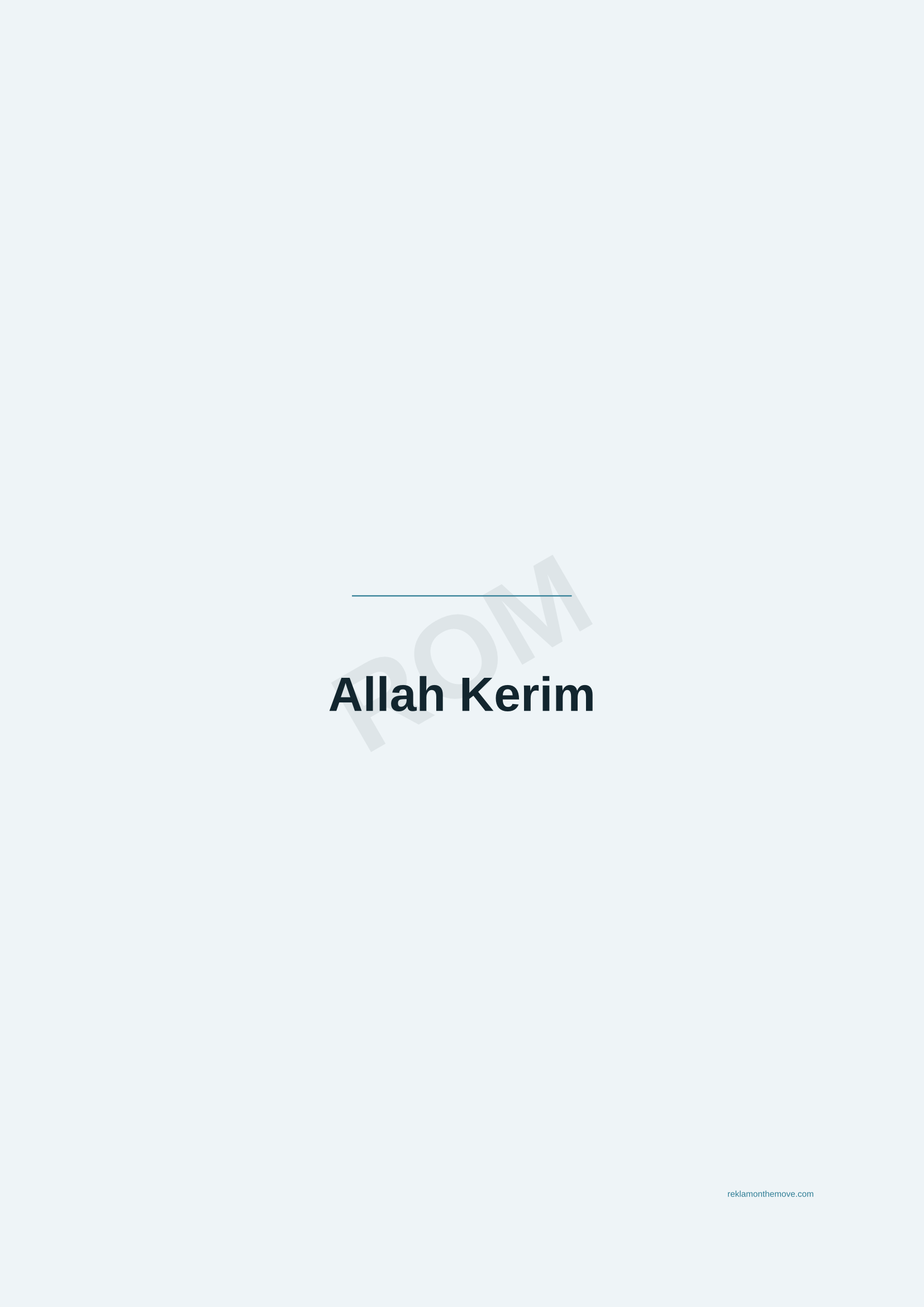 Allah Kerim · Okyanus — ROM dijital ürün önizlemesi (filigranlı)