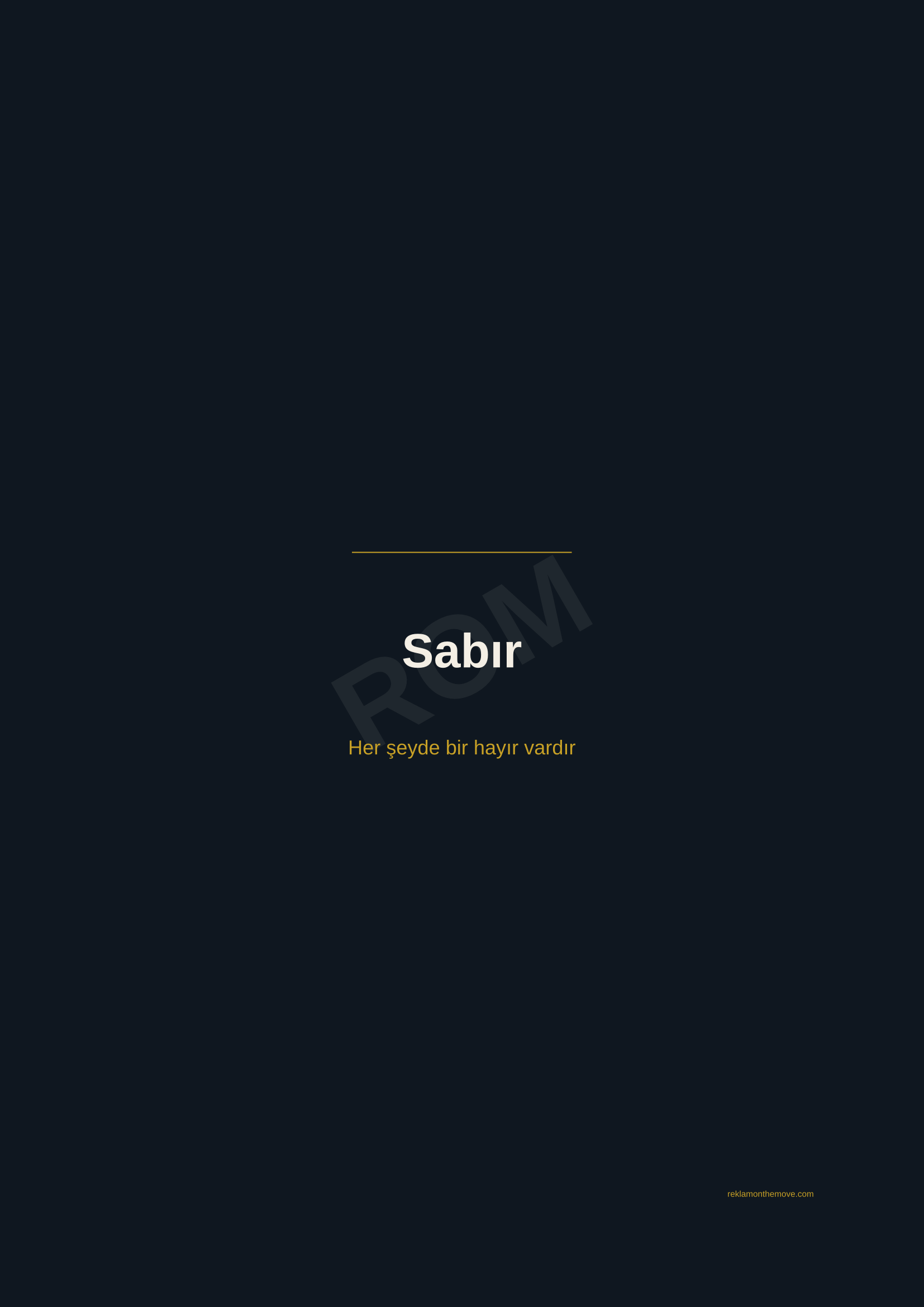 Sabır · Gece — ROM dijital ürün önizlemesi (filigranlı)