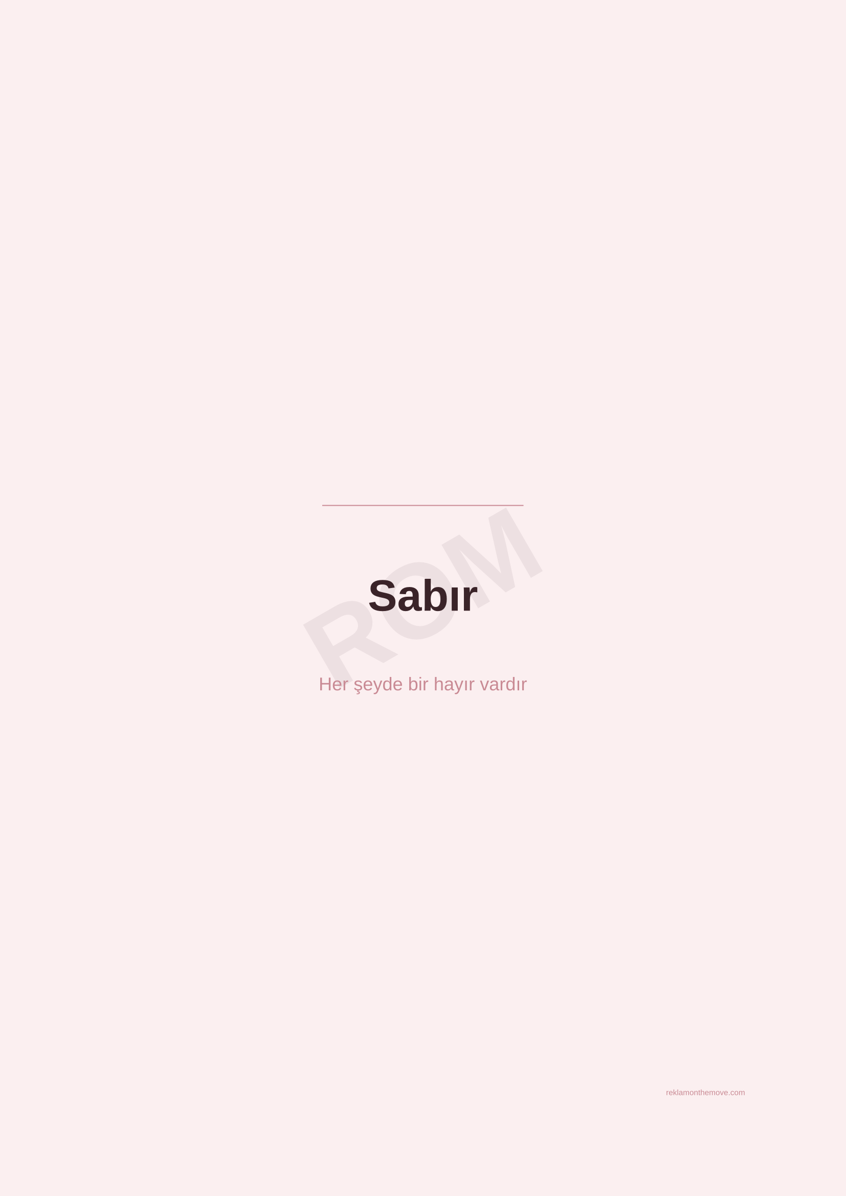 Sabır · Gül — ROM dijital ürün önizlemesi (filigranlı)