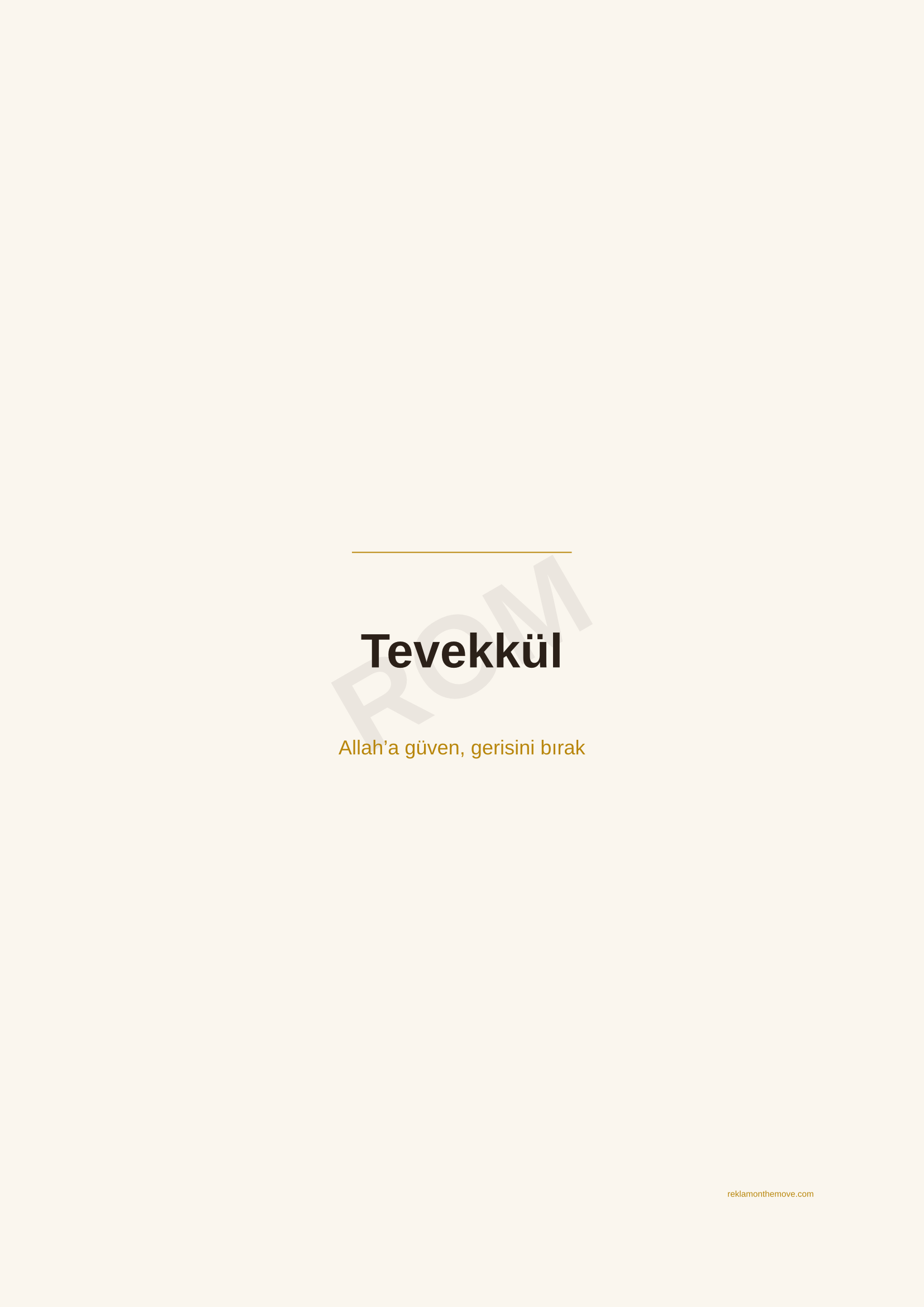 Tevekkül · Espresso — ROM dijital ürün önizlemesi (filigranlı)