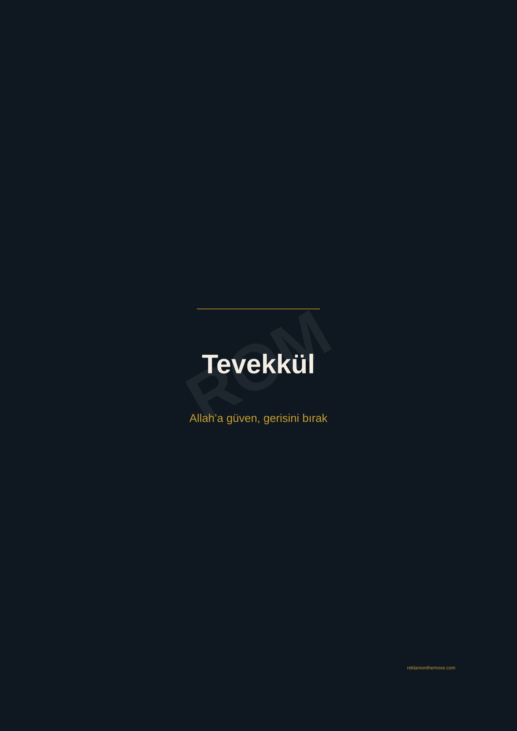 Tevekkül · Gece — ROM dijital ürün önizlemesi (filigranlı)
