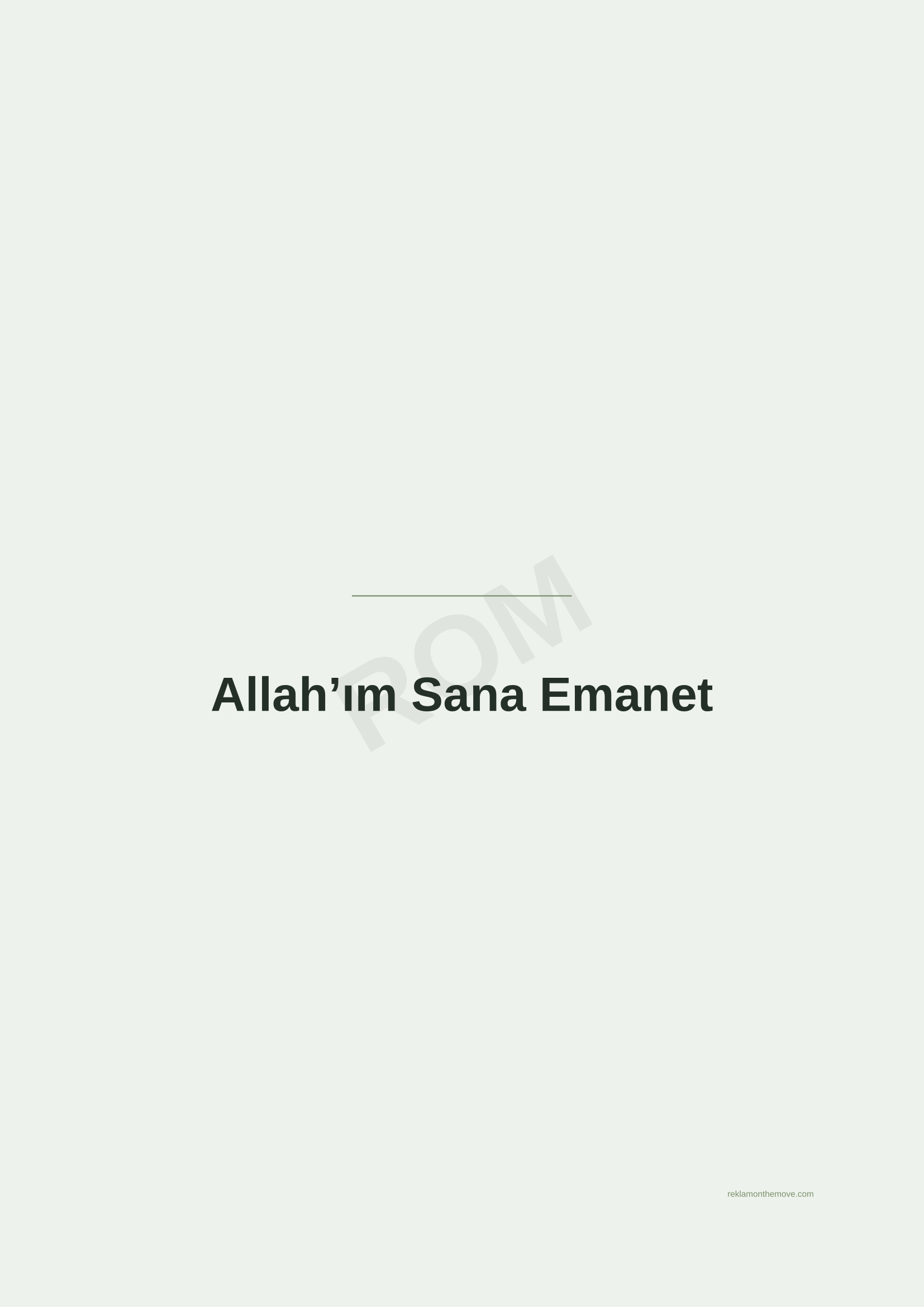 Allah'ım Sana Emanet · Adaçayı — ROM dijital ürün önizlemesi (filigranlı)