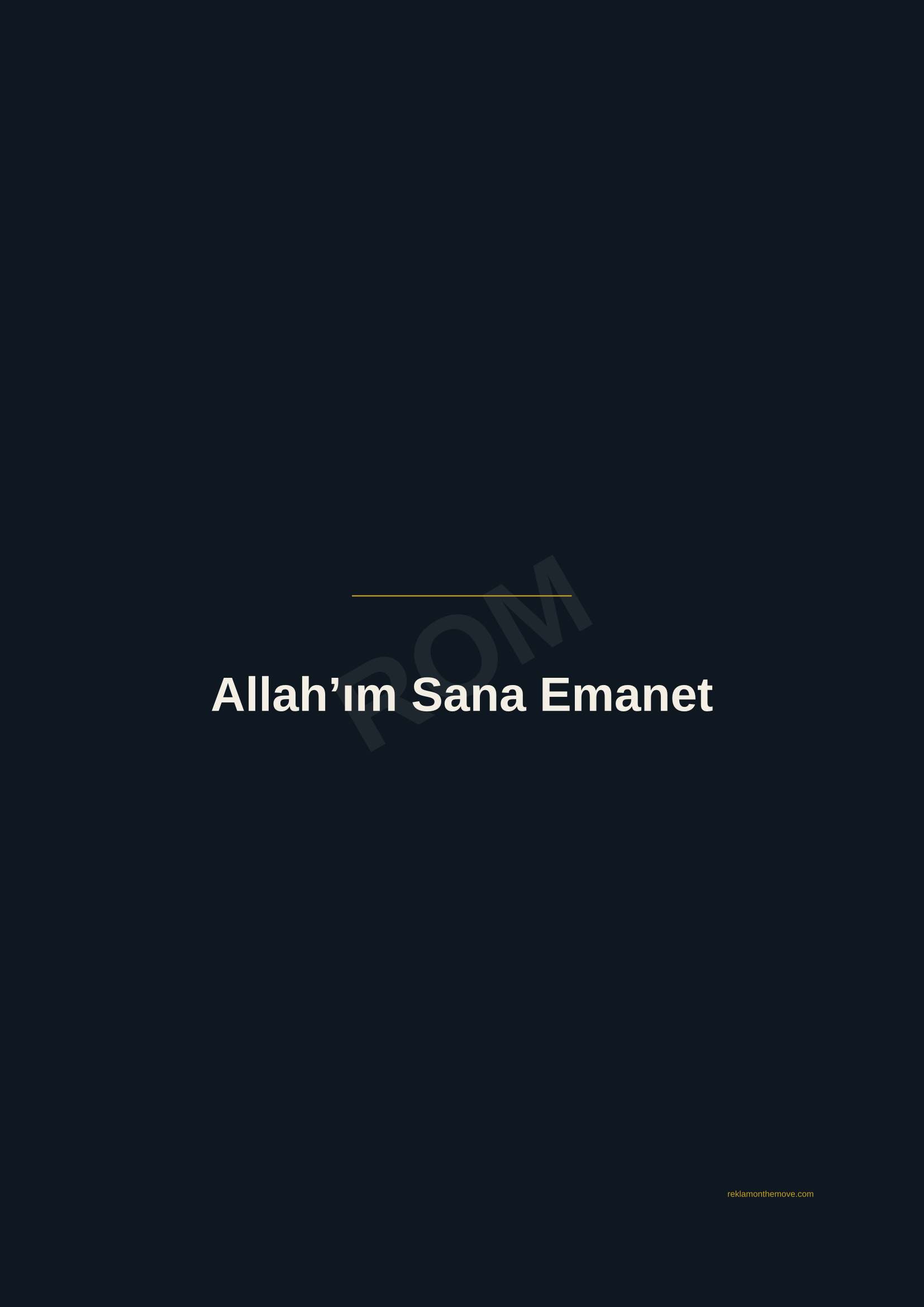 Allah'ım Sana Emanet · Gece — ROM dijital ürün önizlemesi (filigranlı)