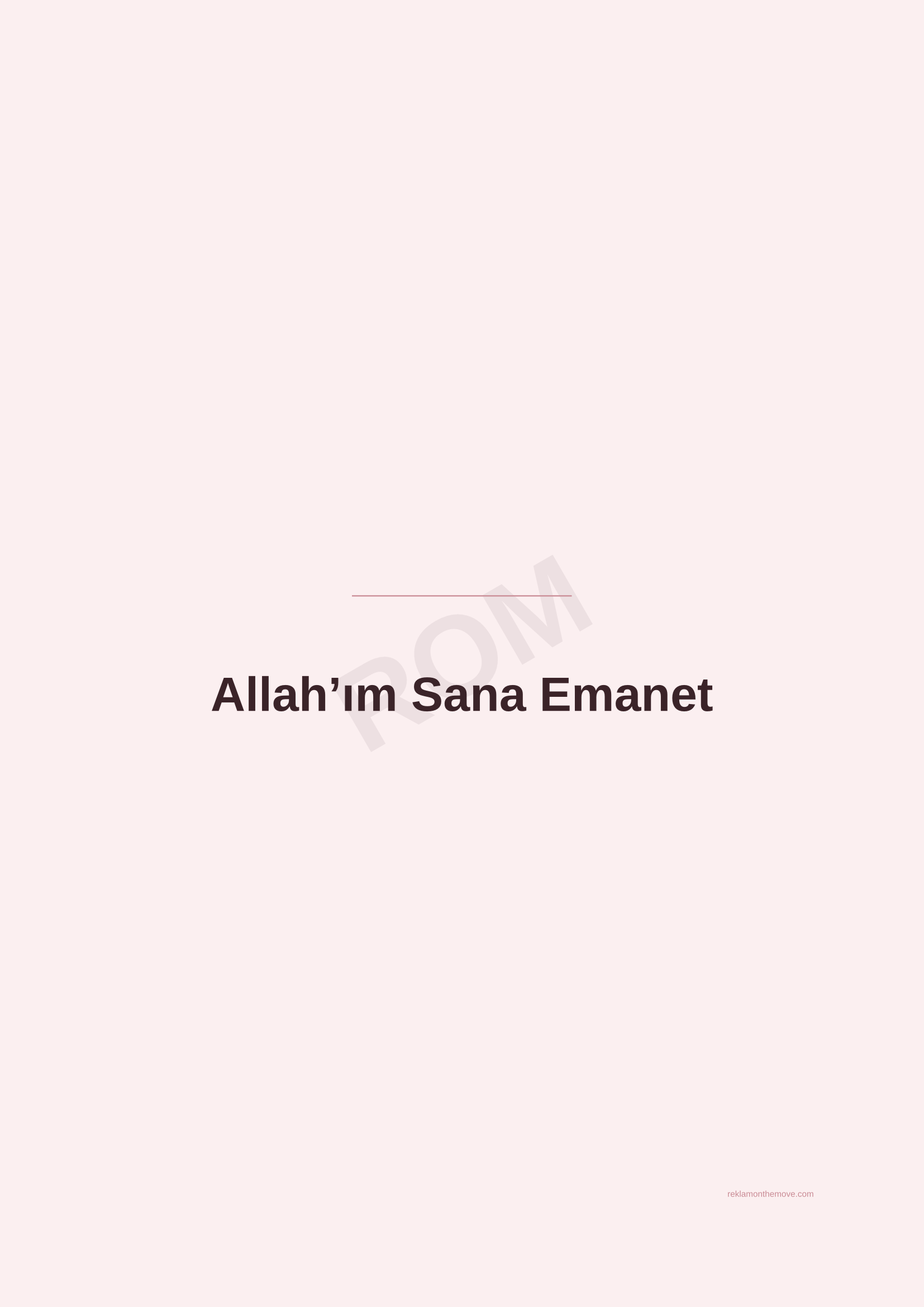 Allah'ım Sana Emanet · Gül — ROM dijital ürün önizlemesi (filigranlı)