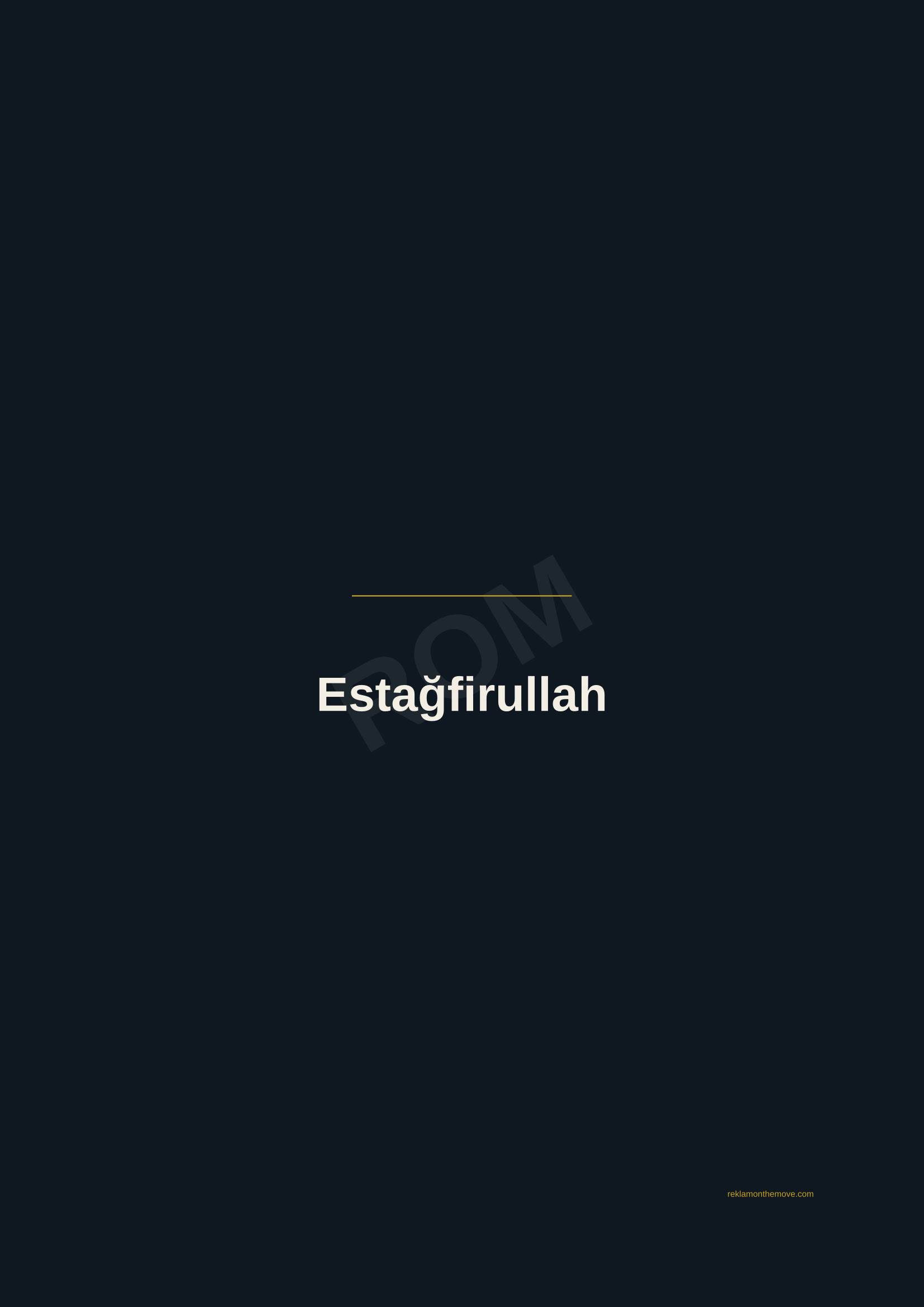 Estağfirullah · Gece — ROM dijital ürün önizlemesi (filigranlı)