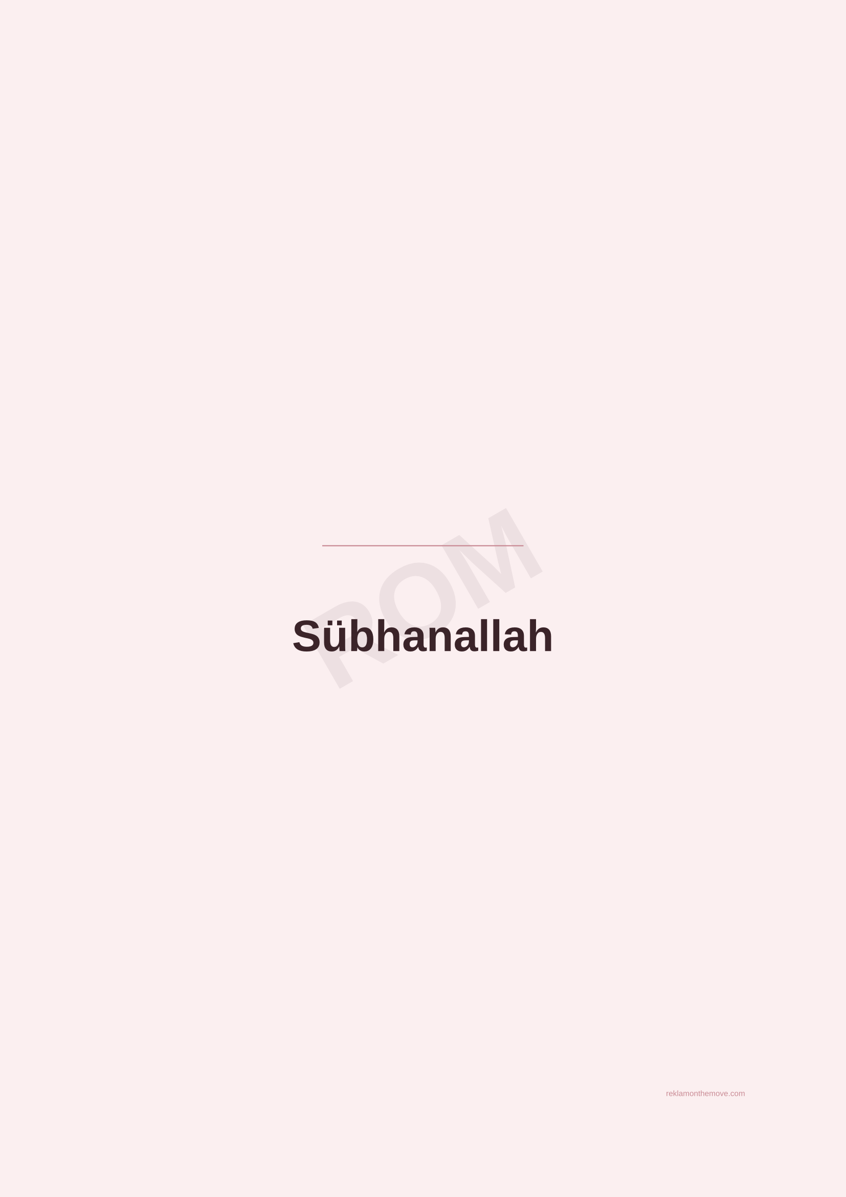 Sübhanallah · Gül — ROM dijital ürün önizlemesi (filigranlı)