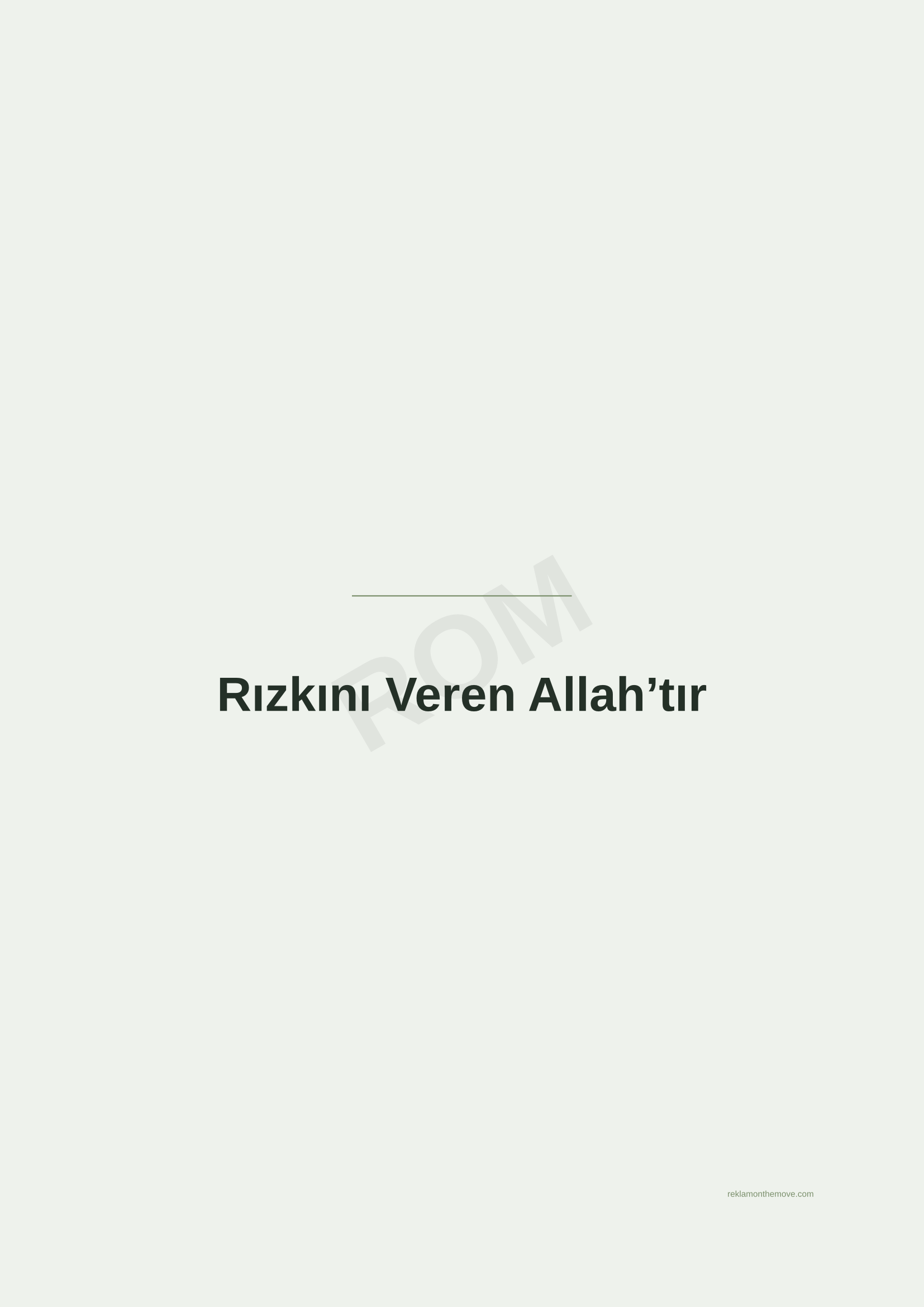 Rızkını Veren Allah'tır · Adaçayı — ROM dijital ürün önizlemesi (filigranlı)