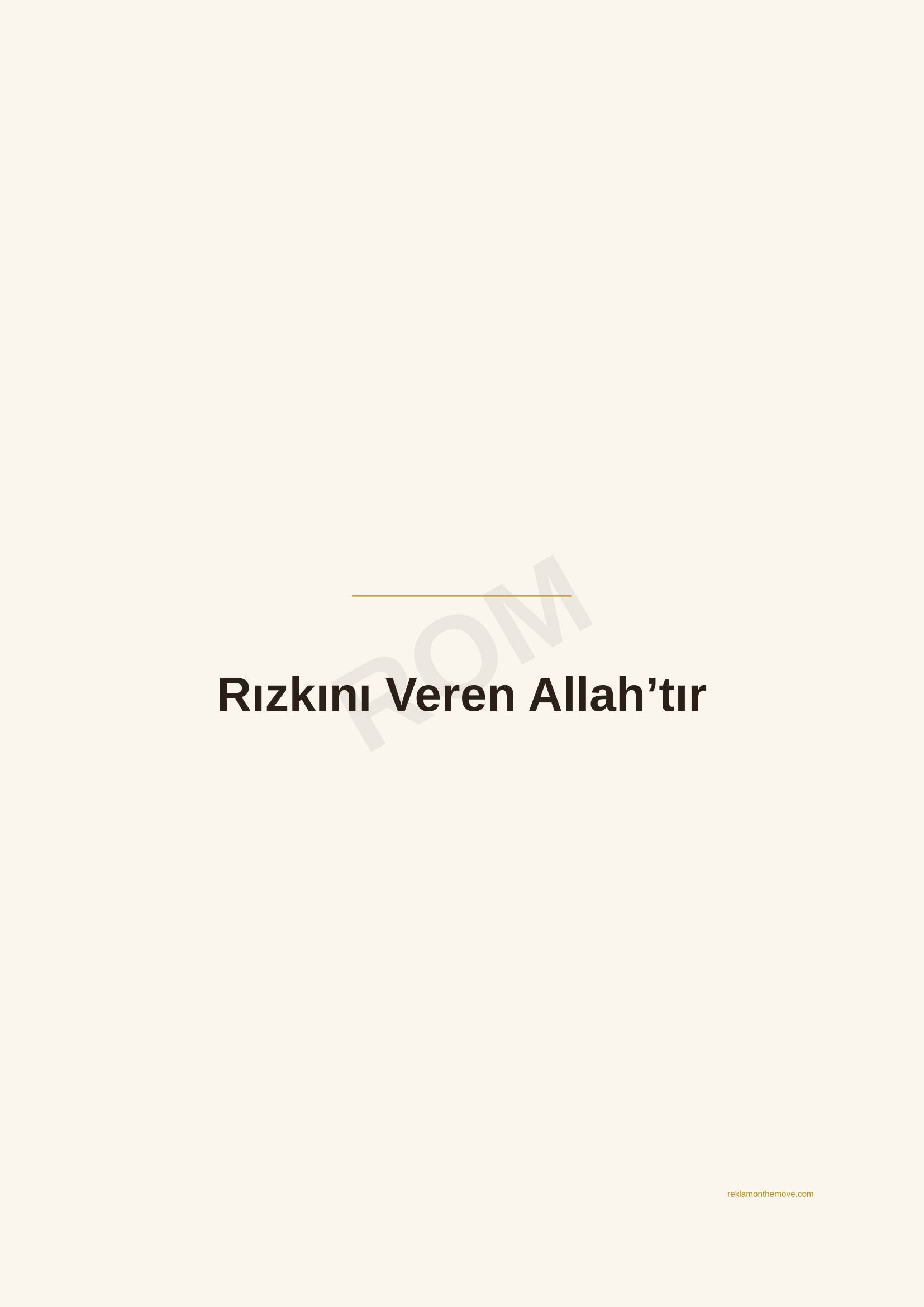 Rızkını Veren Allah'tır · Espresso — ROM dijital ürün önizlemesi (filigranlı)