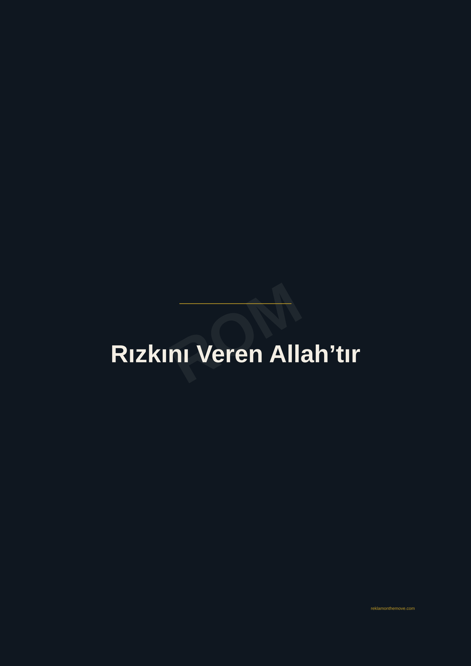 Rızkını Veren Allah'tır · Gece — ROM dijital ürün önizlemesi (filigranlı)