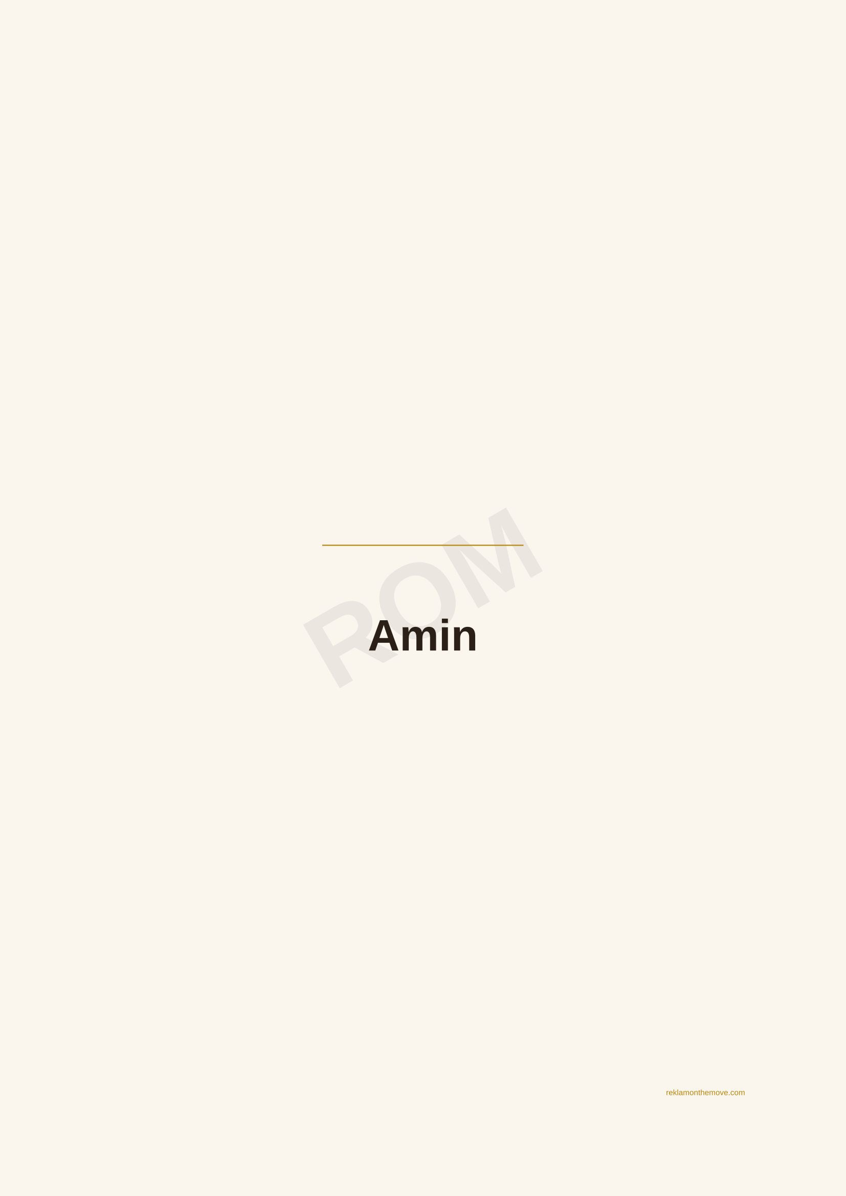 Amin · Espresso — ROM dijital ürün önizlemesi (filigranlı)