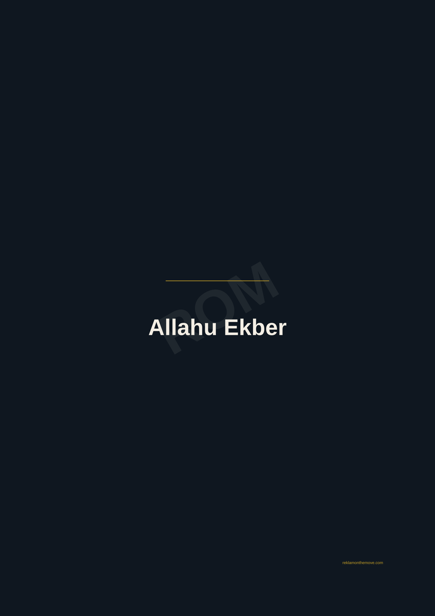 Allahu Ekber · Gece — ROM dijital ürün önizlemesi (filigranlı)