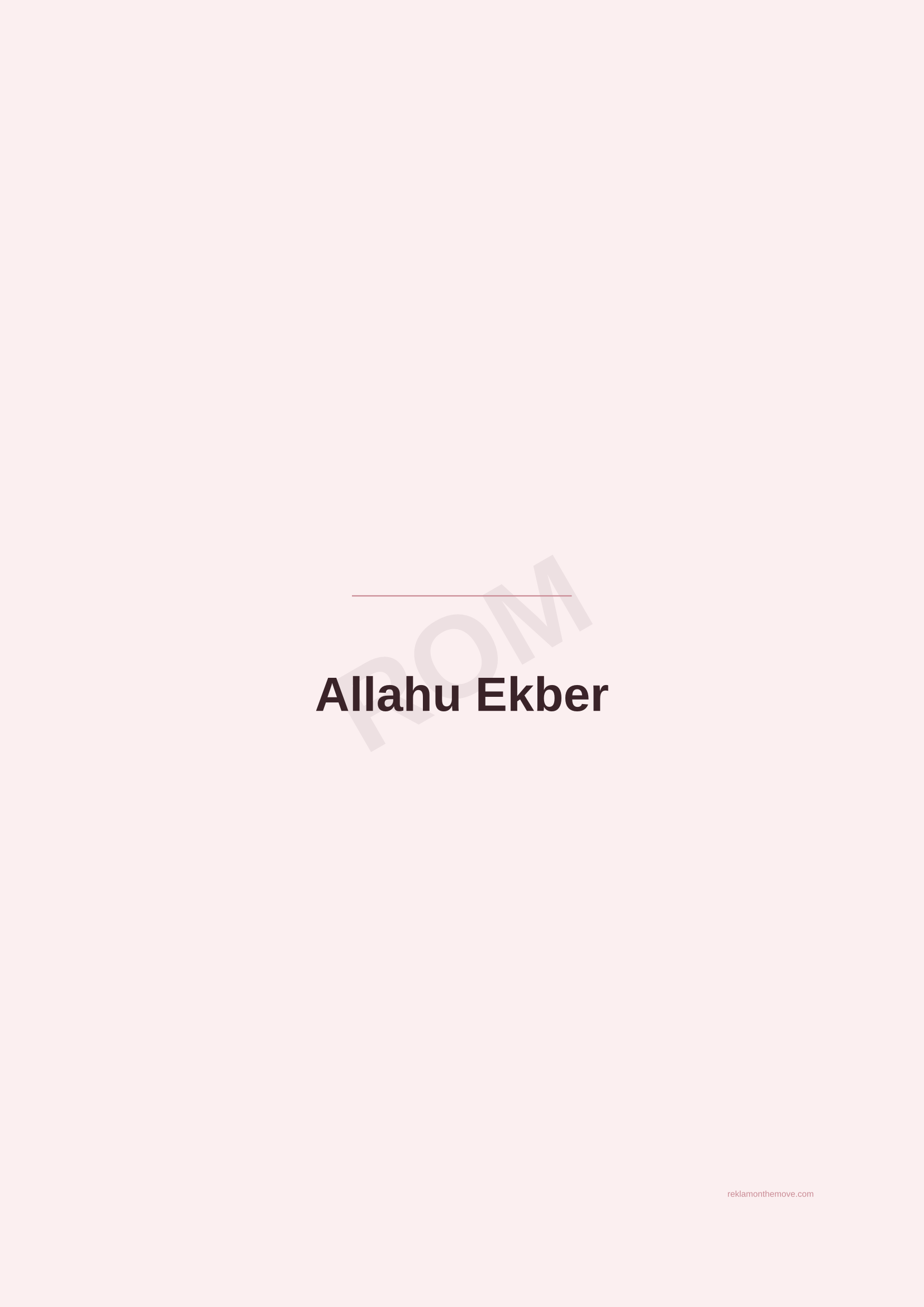 Allahu Ekber · Gül — ROM dijital ürün önizlemesi (filigranlı)