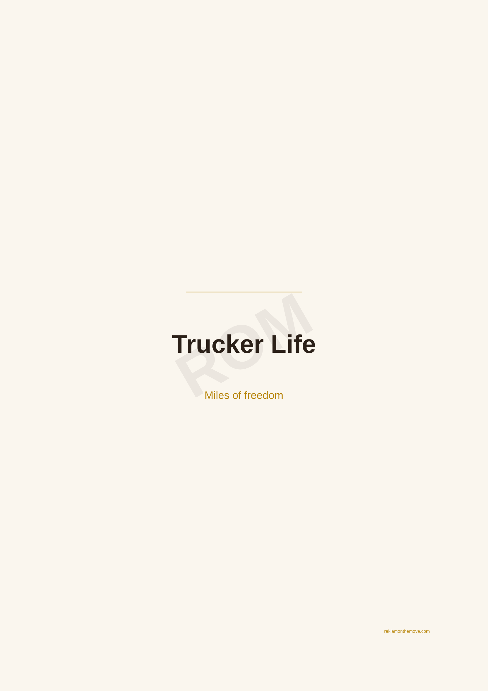 Trucker Life · Espresso — ROM dijital ürün önizlemesi (filigranlı)