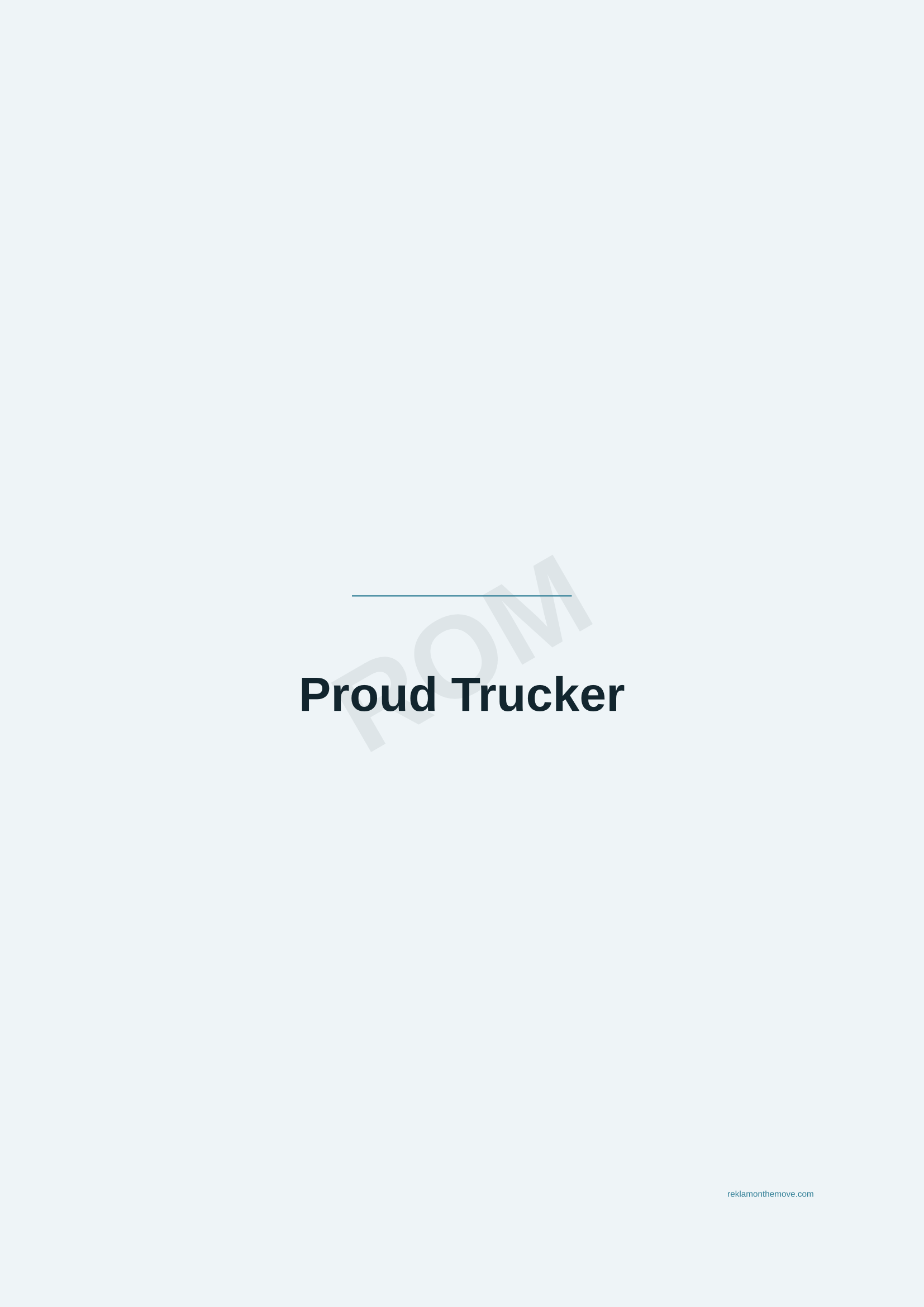 Proud Trucker · Okyanus — ROM dijital ürün önizlemesi (filigranlı)