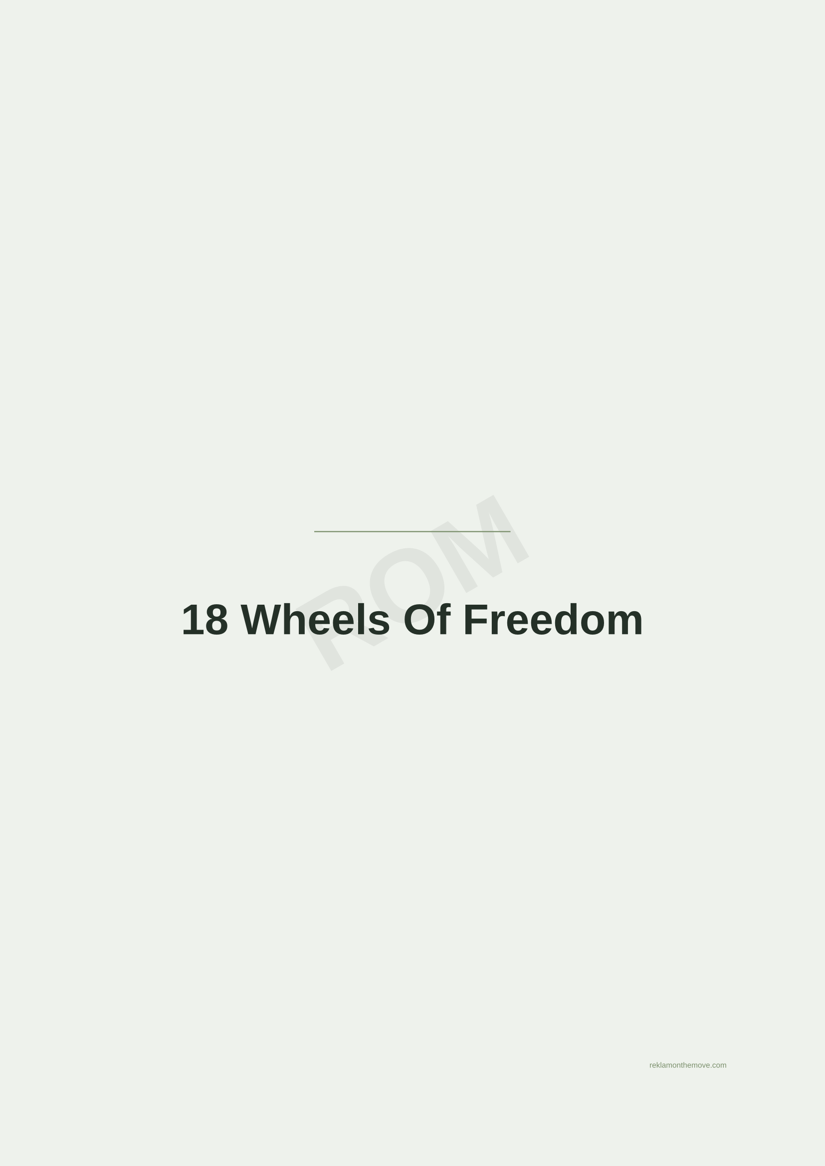 18 Wheels Of Freedom · Adaçayı — ROM dijital ürün önizlemesi (filigranlı)
