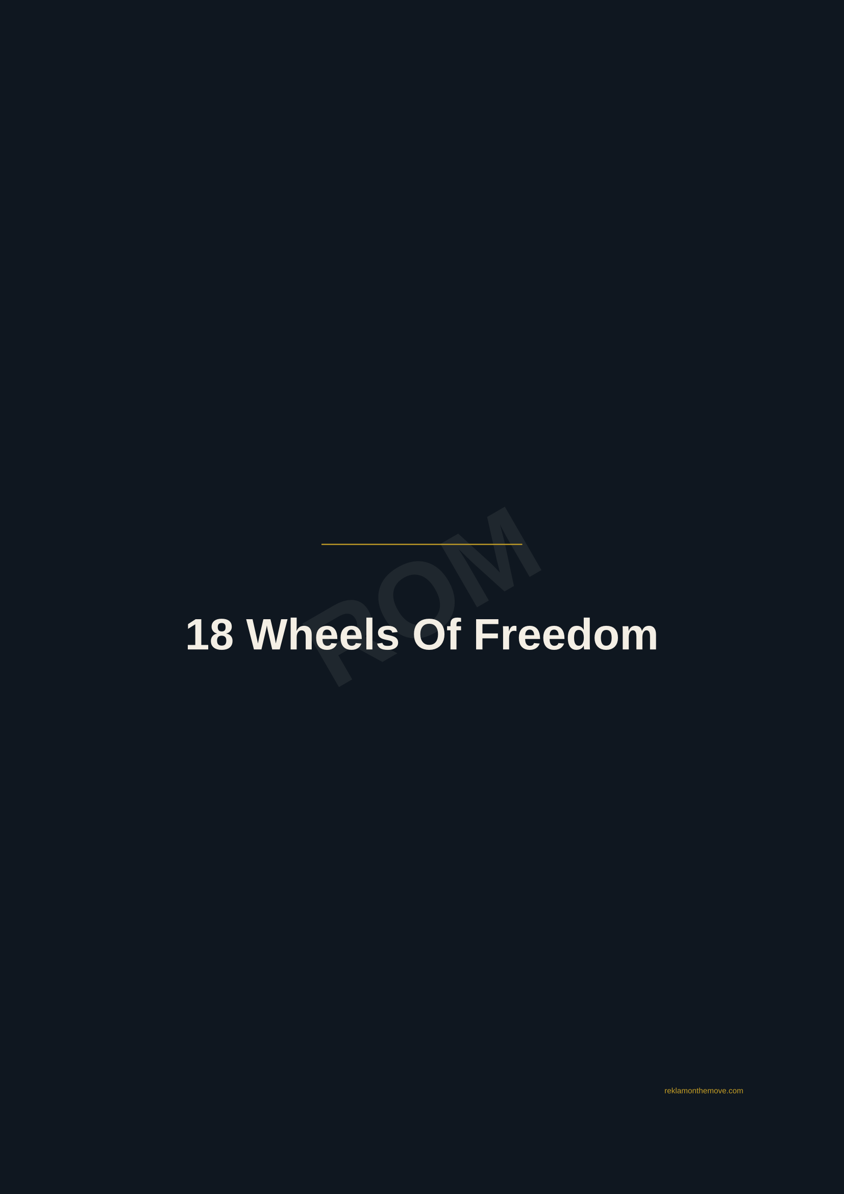 18 Wheels Of Freedom · Gece — ROM dijital ürün önizlemesi (filigranlı)