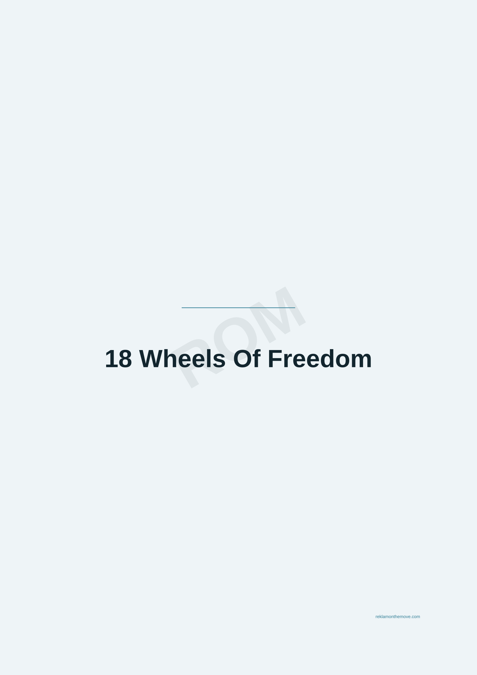 18 Wheels Of Freedom · Okyanus — ROM dijital ürün önizlemesi (filigranlı)