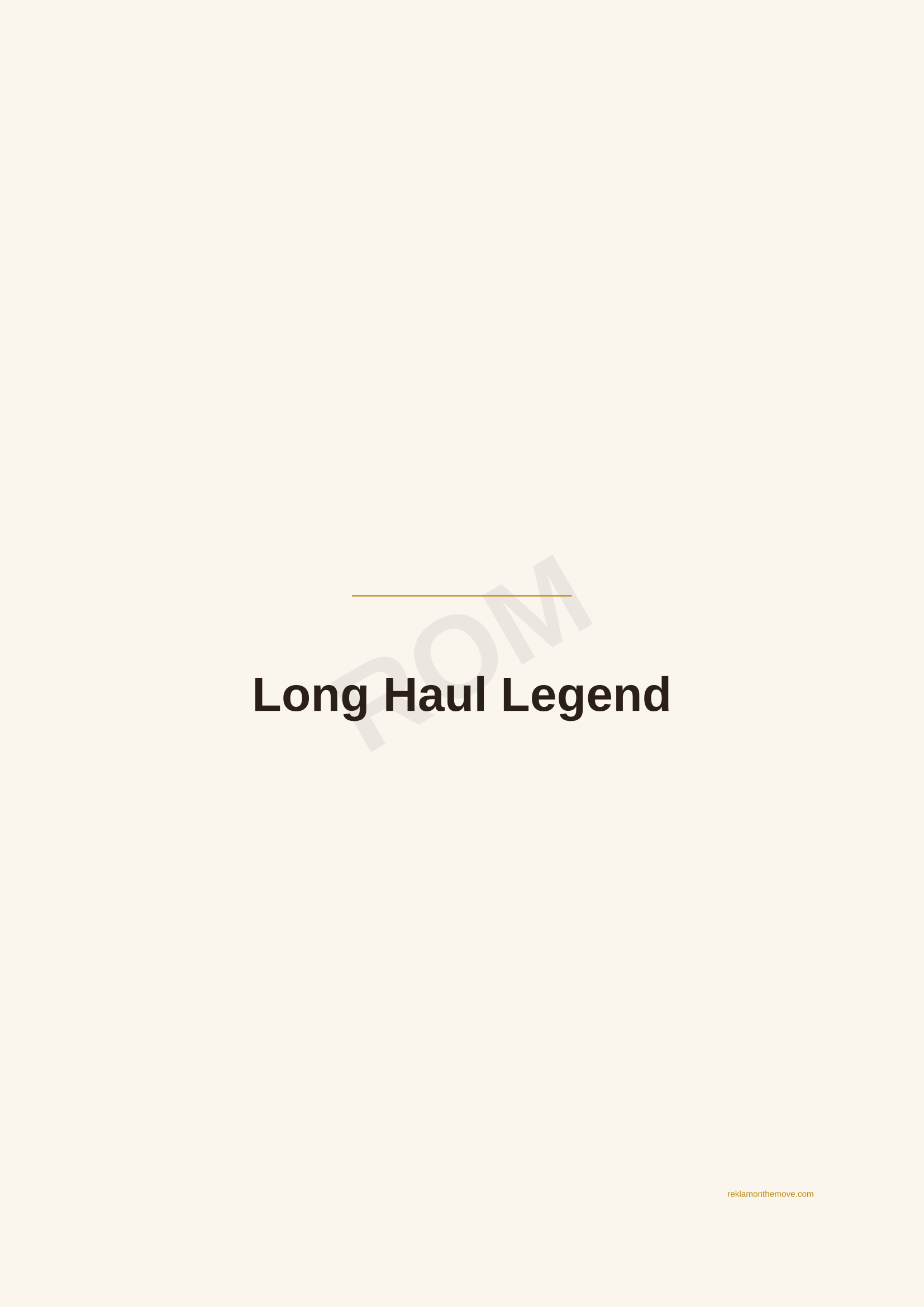 Long Haul Legend · Espresso — ROM dijital ürün önizlemesi (filigranlı)