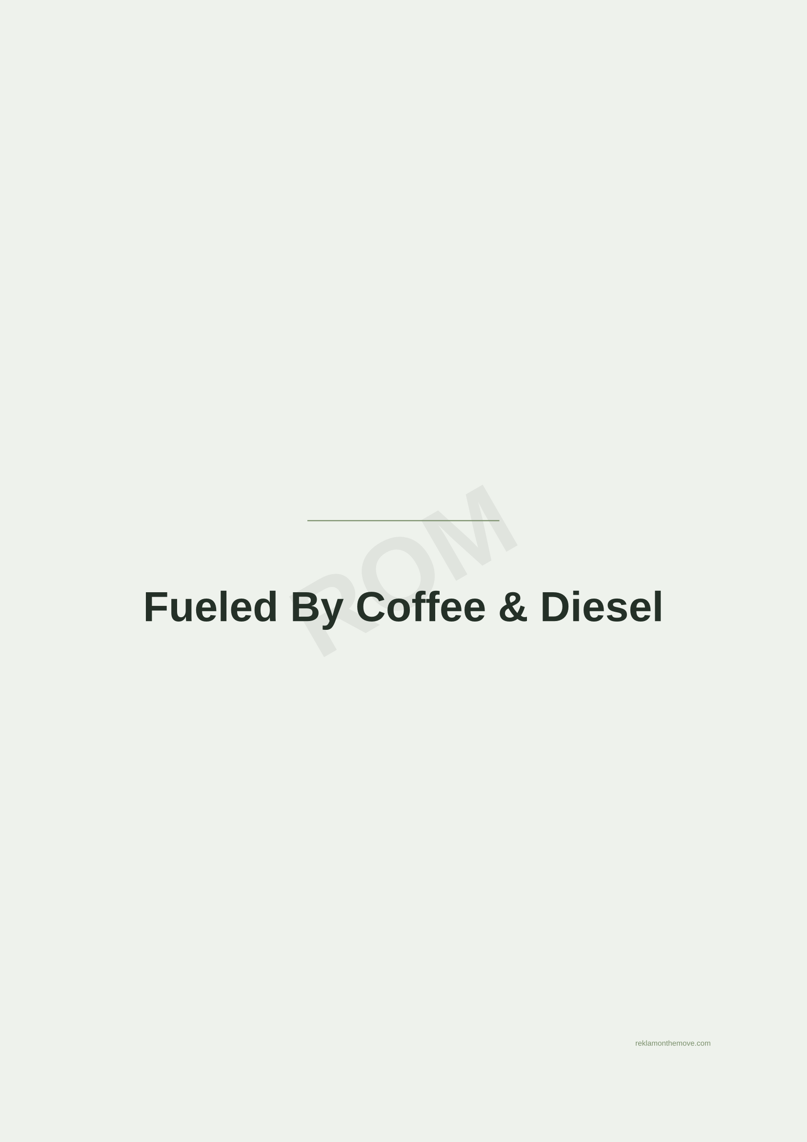 Fueled By Coffee & Diesel · Adaçayı — ROM dijital ürün önizlemesi (filigranlı)
