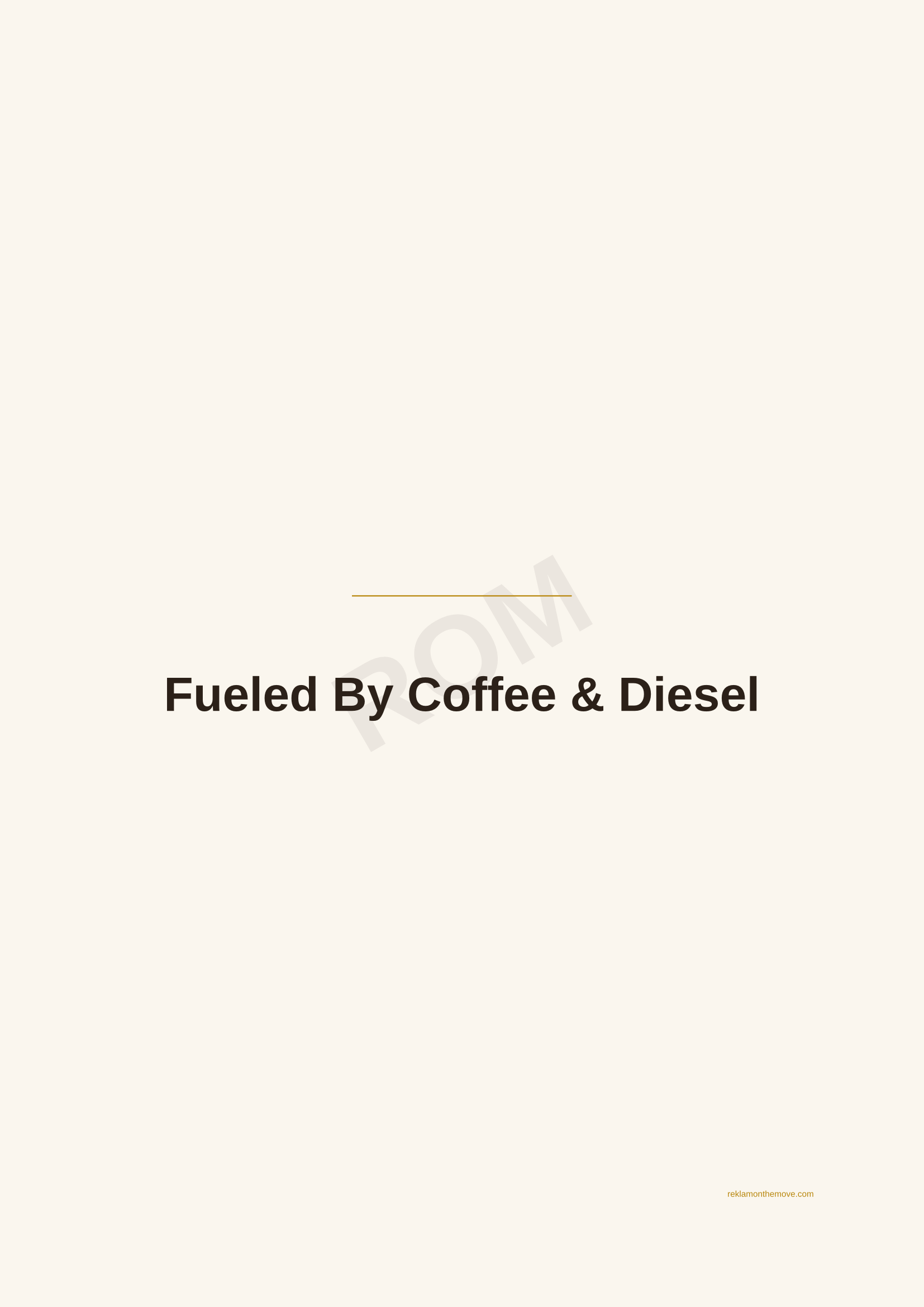 Fueled By Coffee & Diesel · Espresso — ROM dijital ürün önizlemesi (filigranlı)