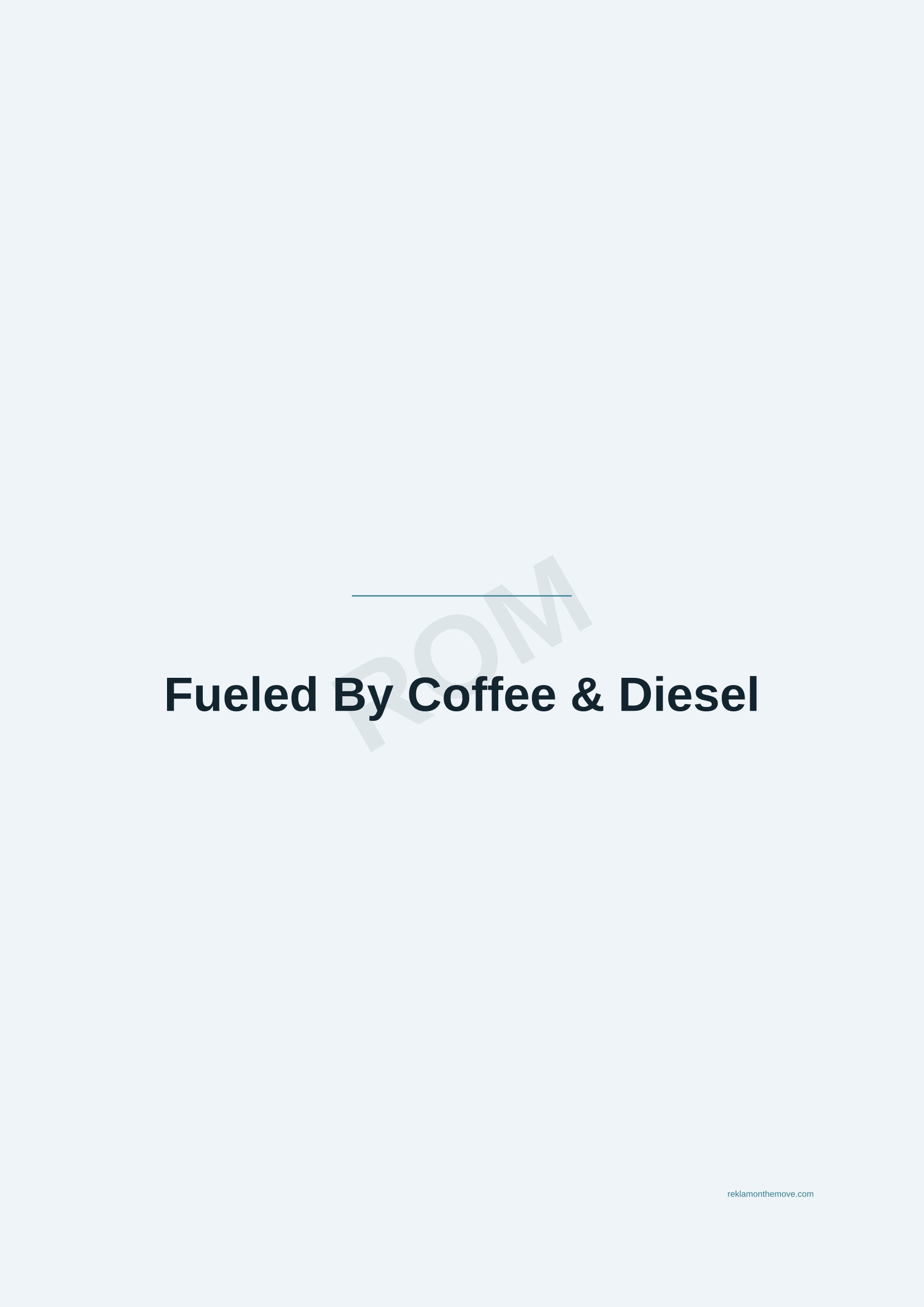 Fueled By Coffee & Diesel · Okyanus — ROM dijital ürün önizlemesi (filigranlı)