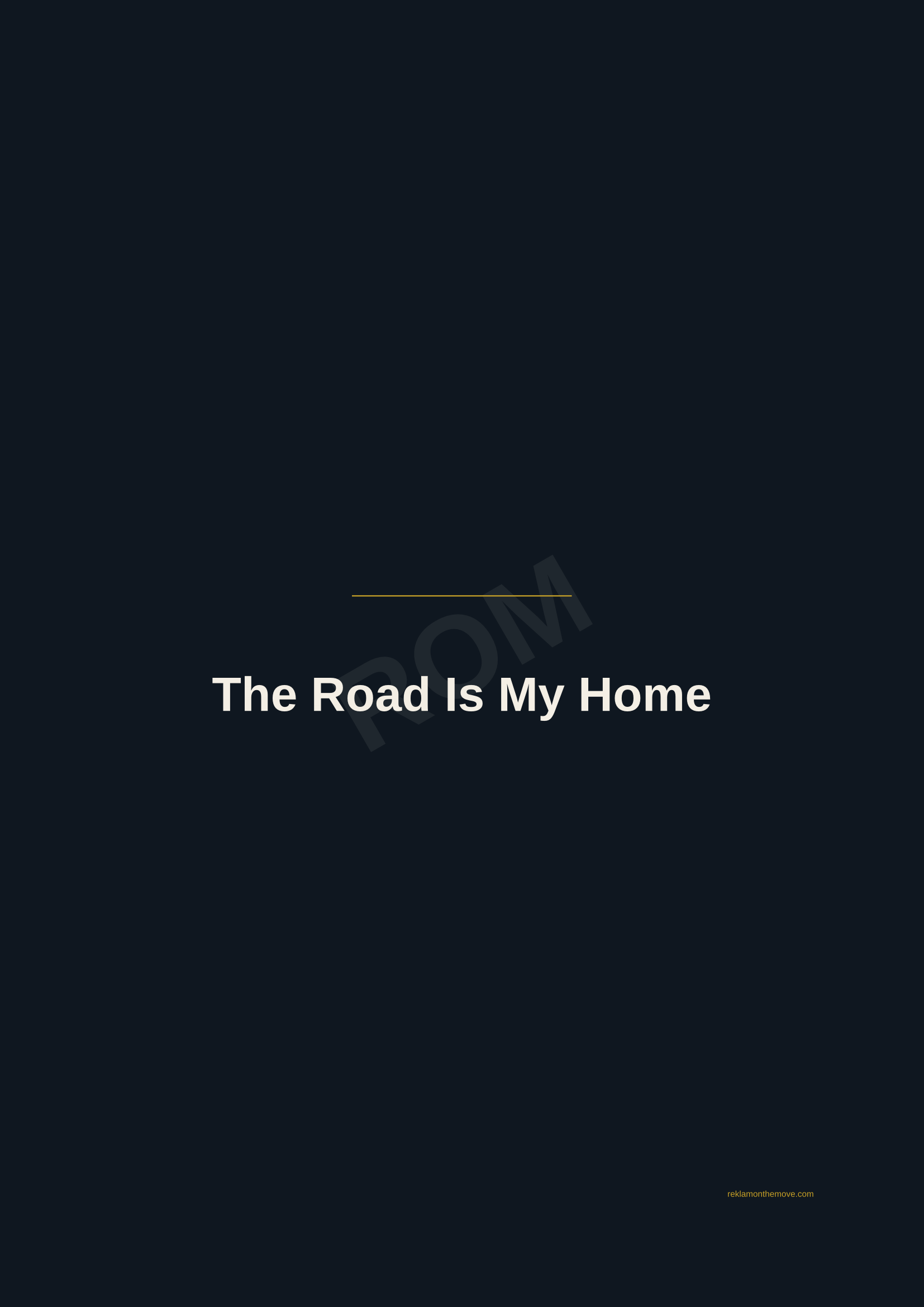 The Road Is My Home · Gece — ROM dijital ürün önizlemesi (filigranlı)