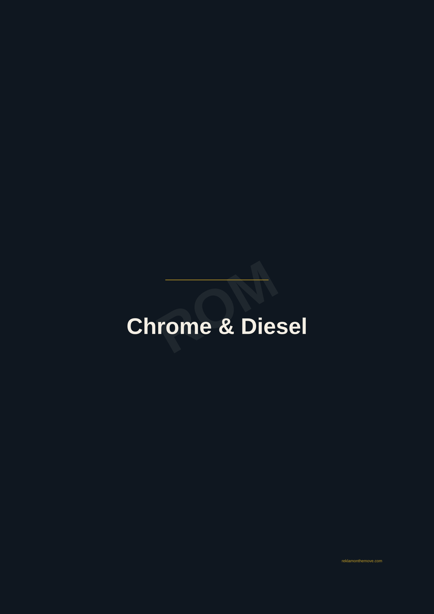 Chrome & Diesel · Gece — ROM dijital ürün önizlemesi (filigranlı)