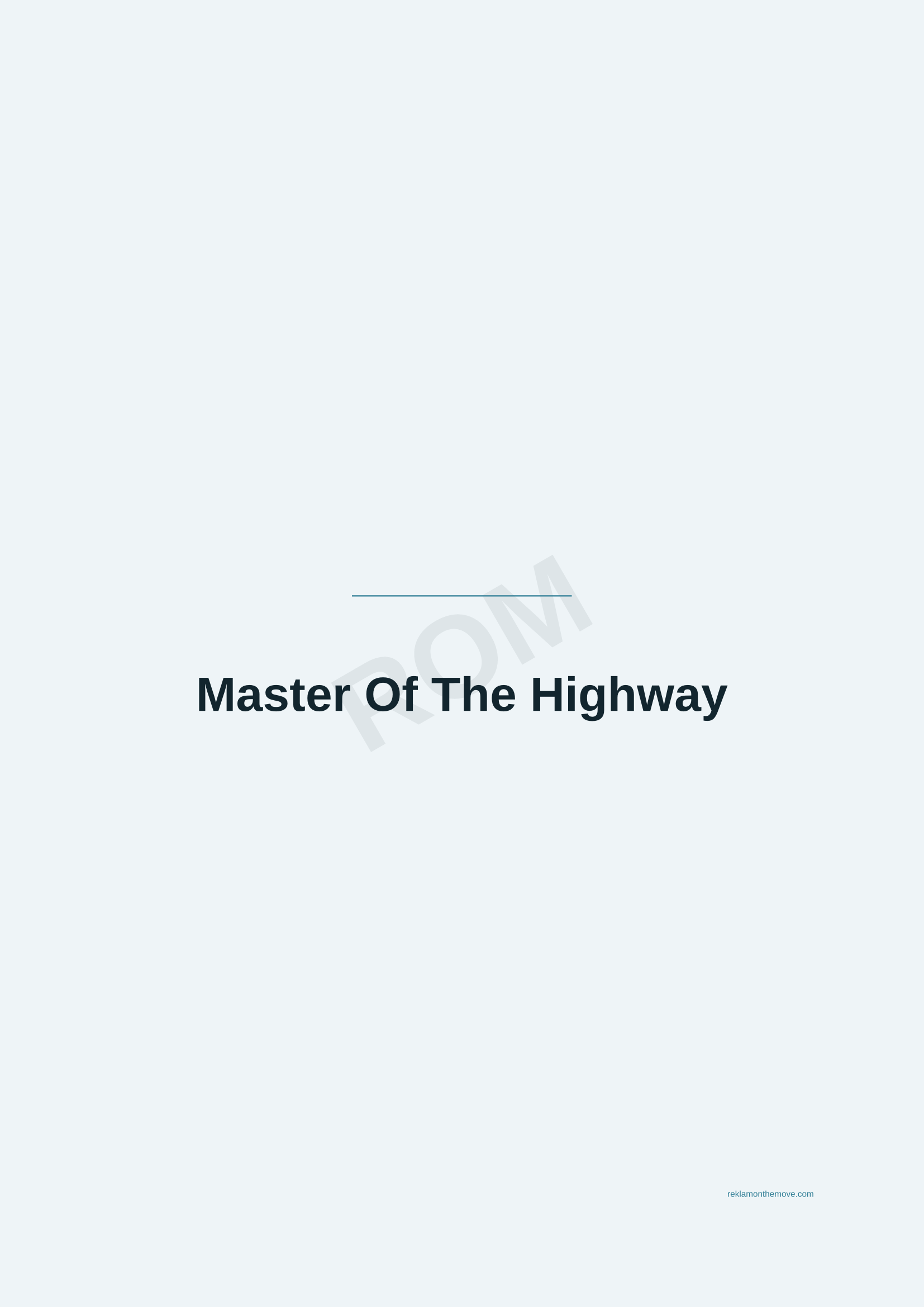 Master Of The Highway · Okyanus — ROM dijital ürün önizlemesi (filigranlı)