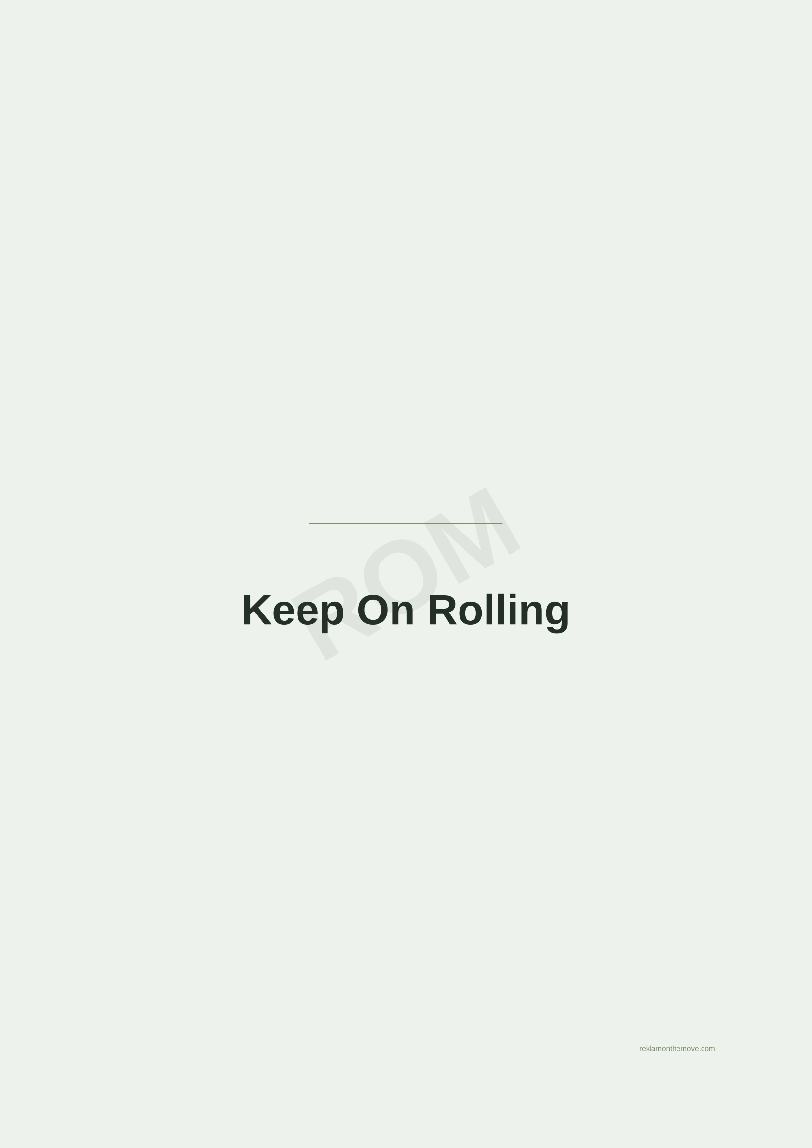 Keep On Rolling · Adaçayı — ROM dijital ürün önizlemesi (filigranlı)